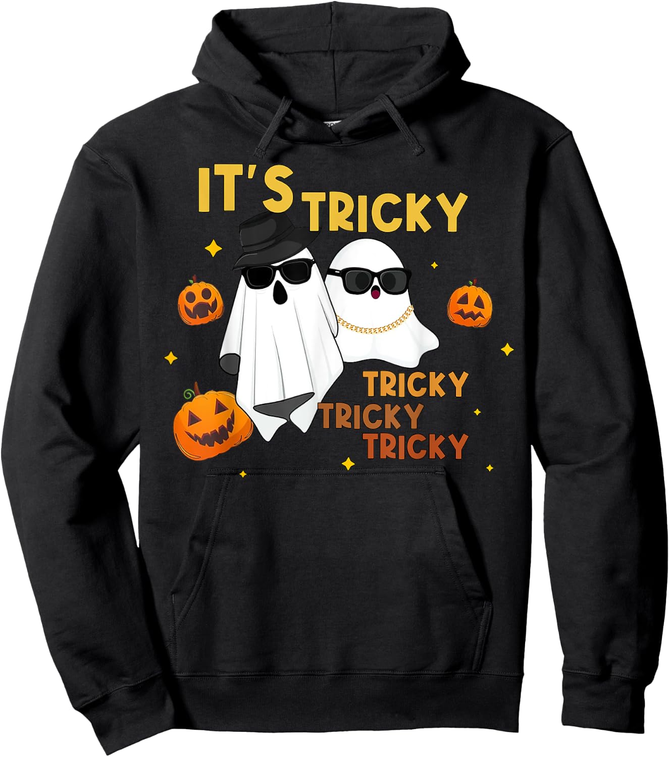 It's Tricky Tricky Tricky Funny Ghost Boo Halloween Hoodie - Hoodie | Black