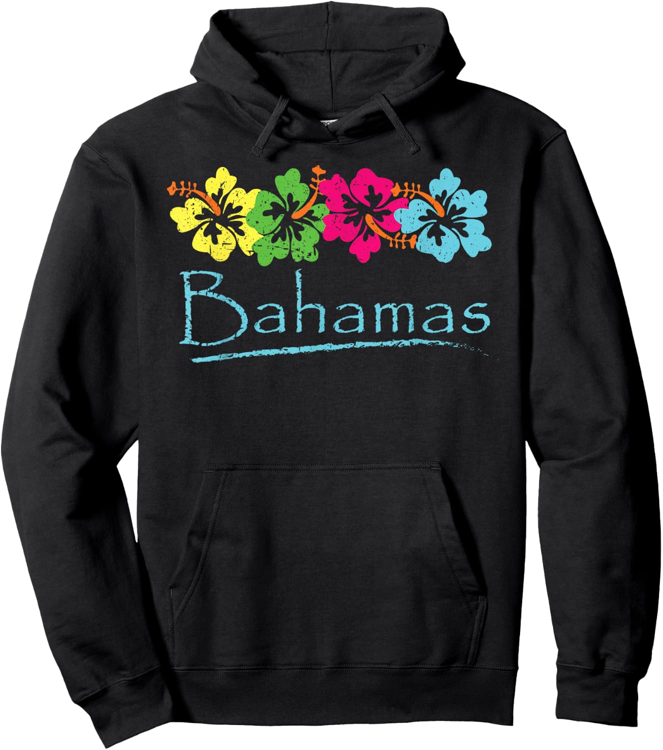 Bahamas Exotic Tropical Beach and Vacation Vintage Print Small Hoodie - Hoodie | Black