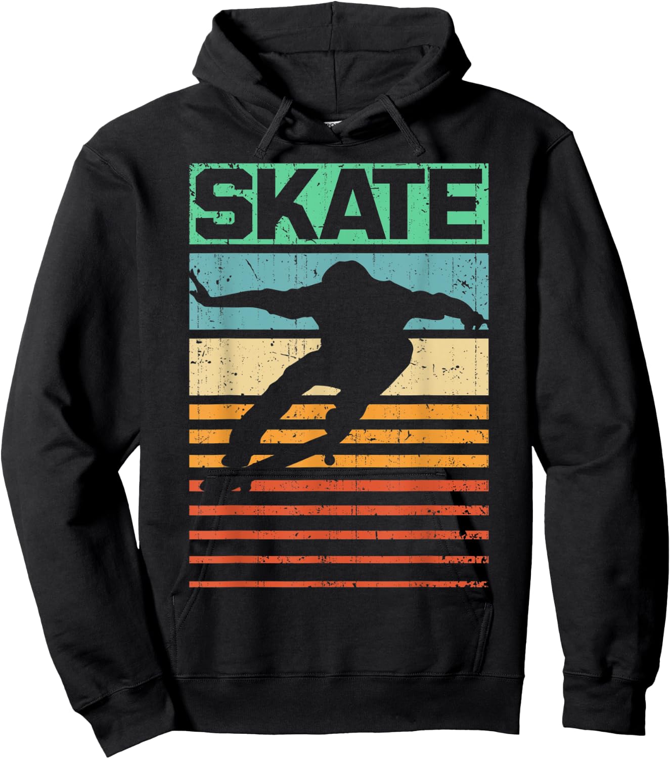 Skateboard Skate Retro Skateboarding Skateboarder Skater Hoodie - Hoodie | Black