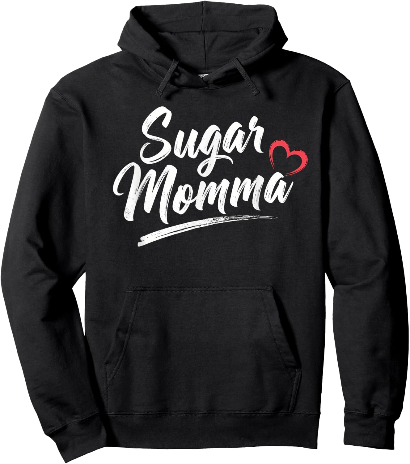 Sugar Momma Cute Heart Love Funny Playful Design Hoodie - Hoodie | Black