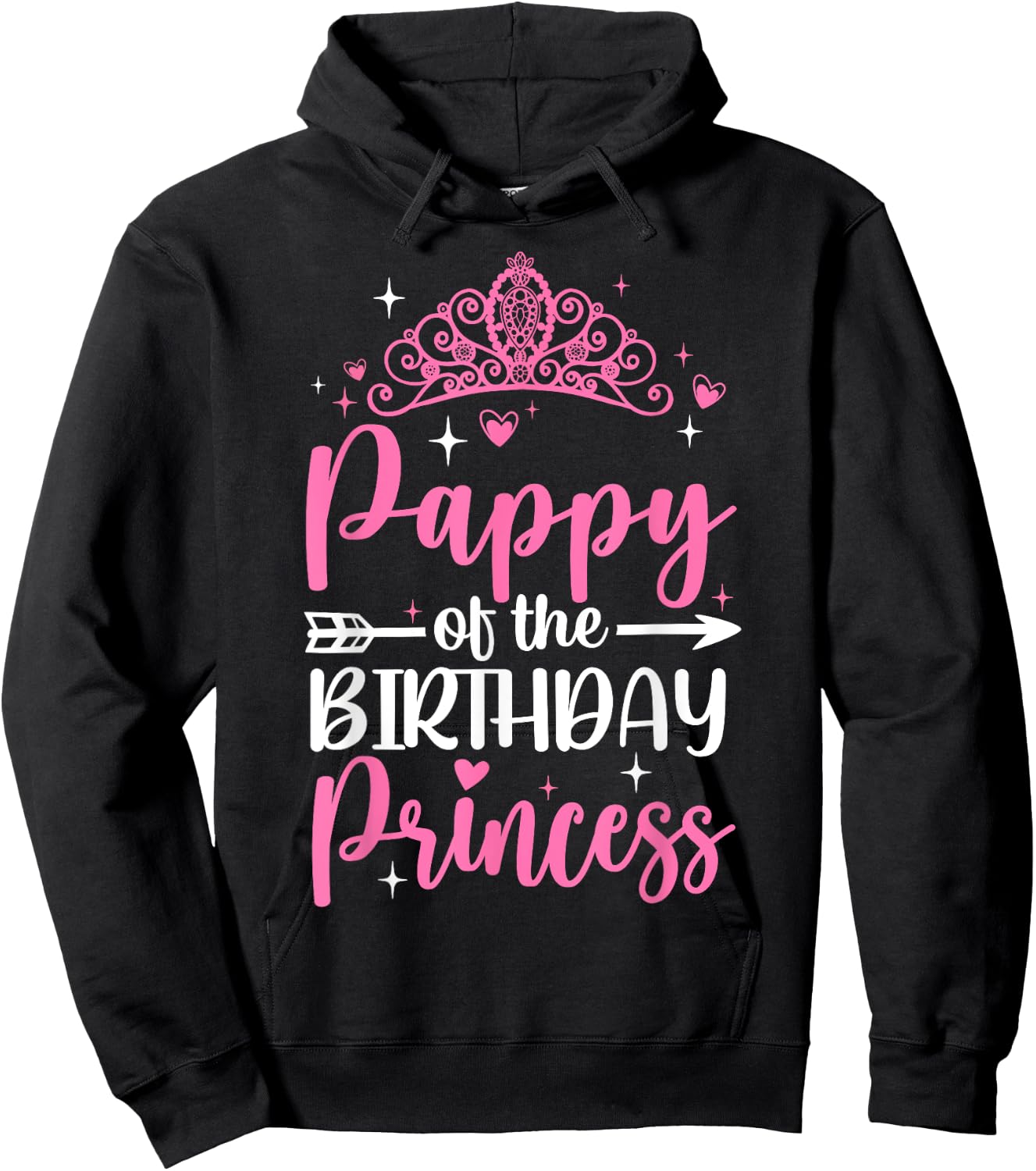 Pappy Of The Birthday Princess Bday Girl Kid Cute Family Hoodie - Hoodie | Black