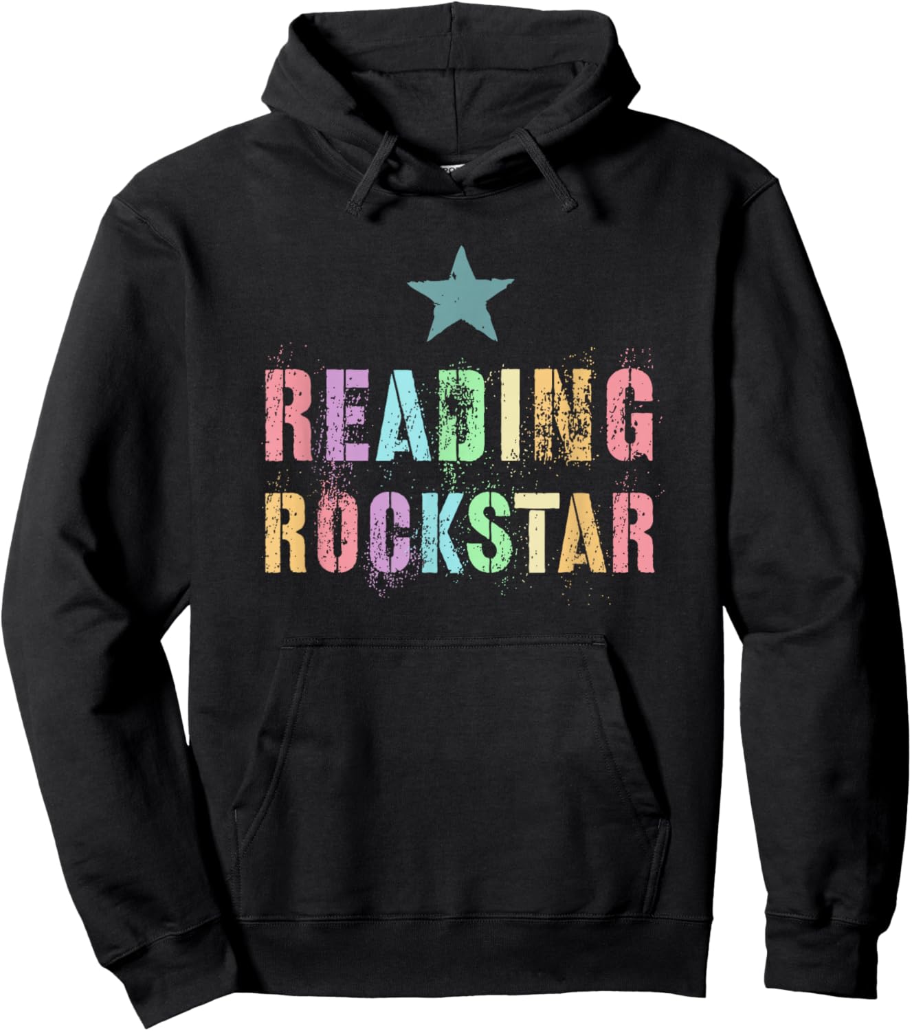 Cute READING ROCKSTAR Kinder Teacher Preschool Club Hoodie - Hoodie | Black