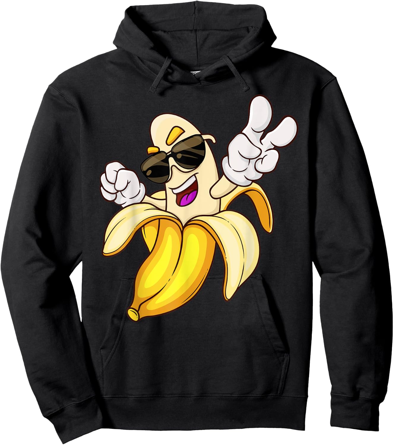 Funny Cool Banana Sunglusses Costume Banana Lovers Cool Hoodie - Hoodie | Black