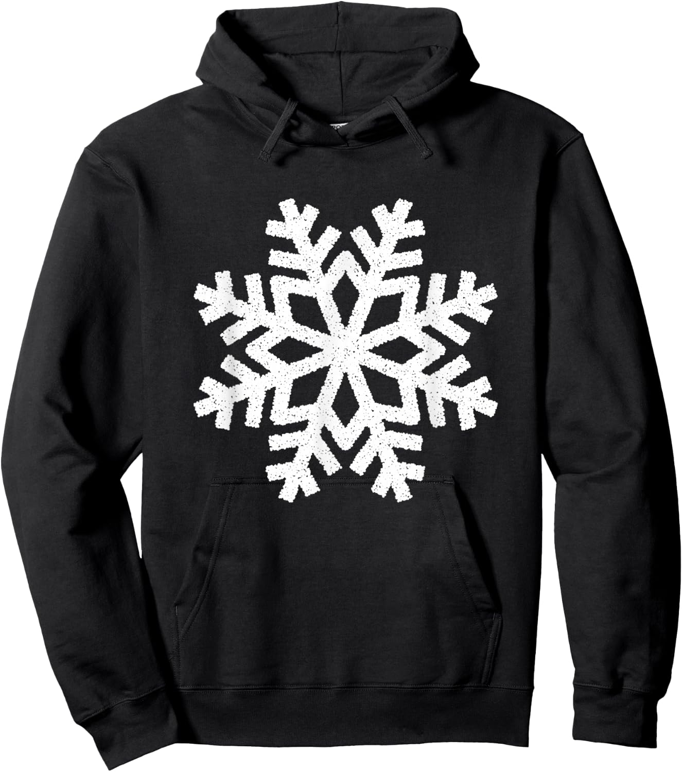 White Snowflake Cool Winter Sports Xmas Gift Men Women Kids Hoodie - Hoodie | Black