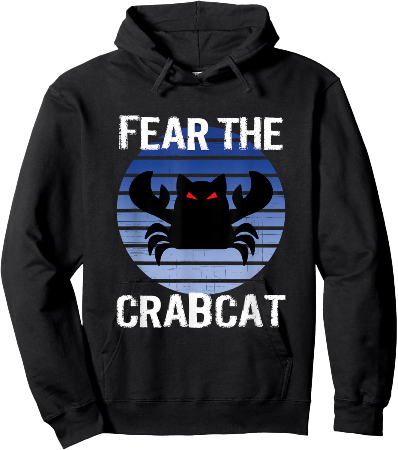 Fear The Crabcat - Funny Crab cat Cryptid Cryptozoology Hoodie - Hoodie | Black