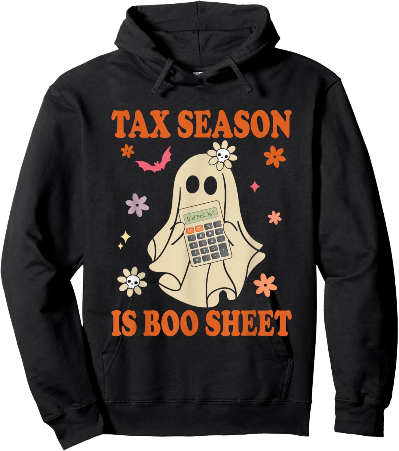 Funny Accountant Tax Season Is Boo Sheet CPA Halloween Ghost Hoodie - Hoodie | Black