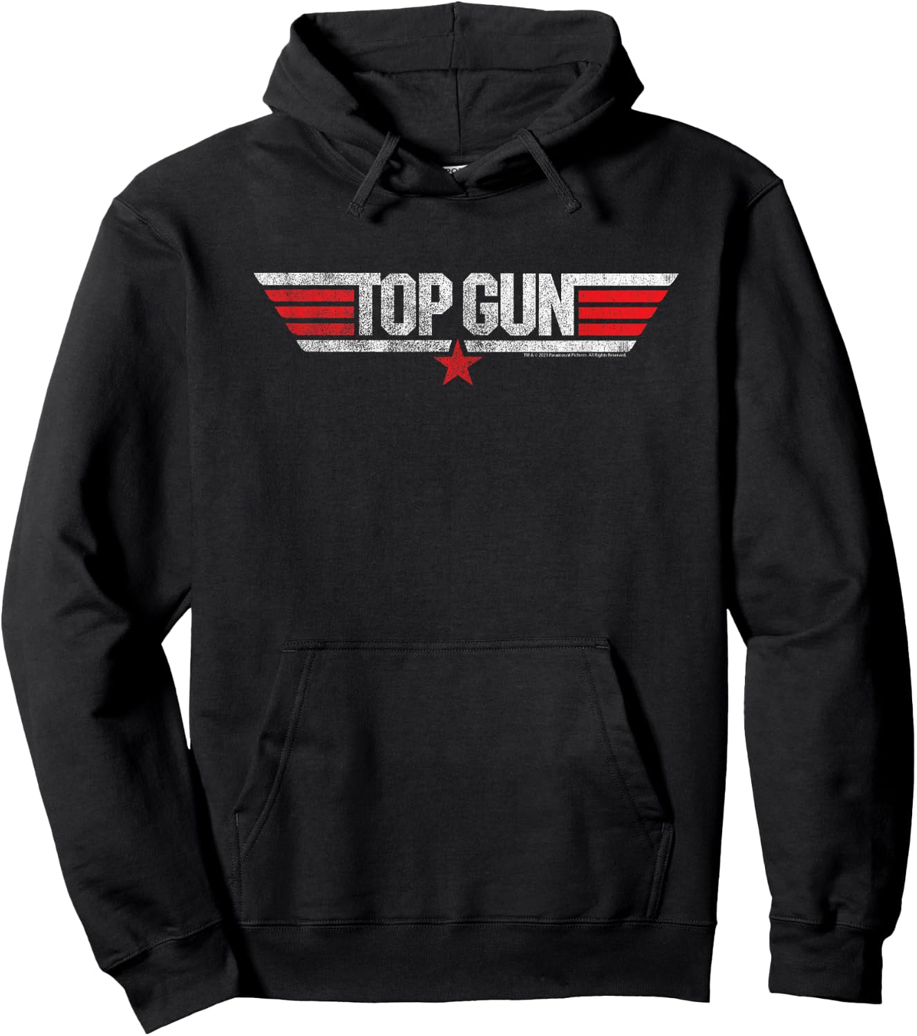 Top Gun Front and Back Logo with Goose Movie Hoodie - Hoodie | Black