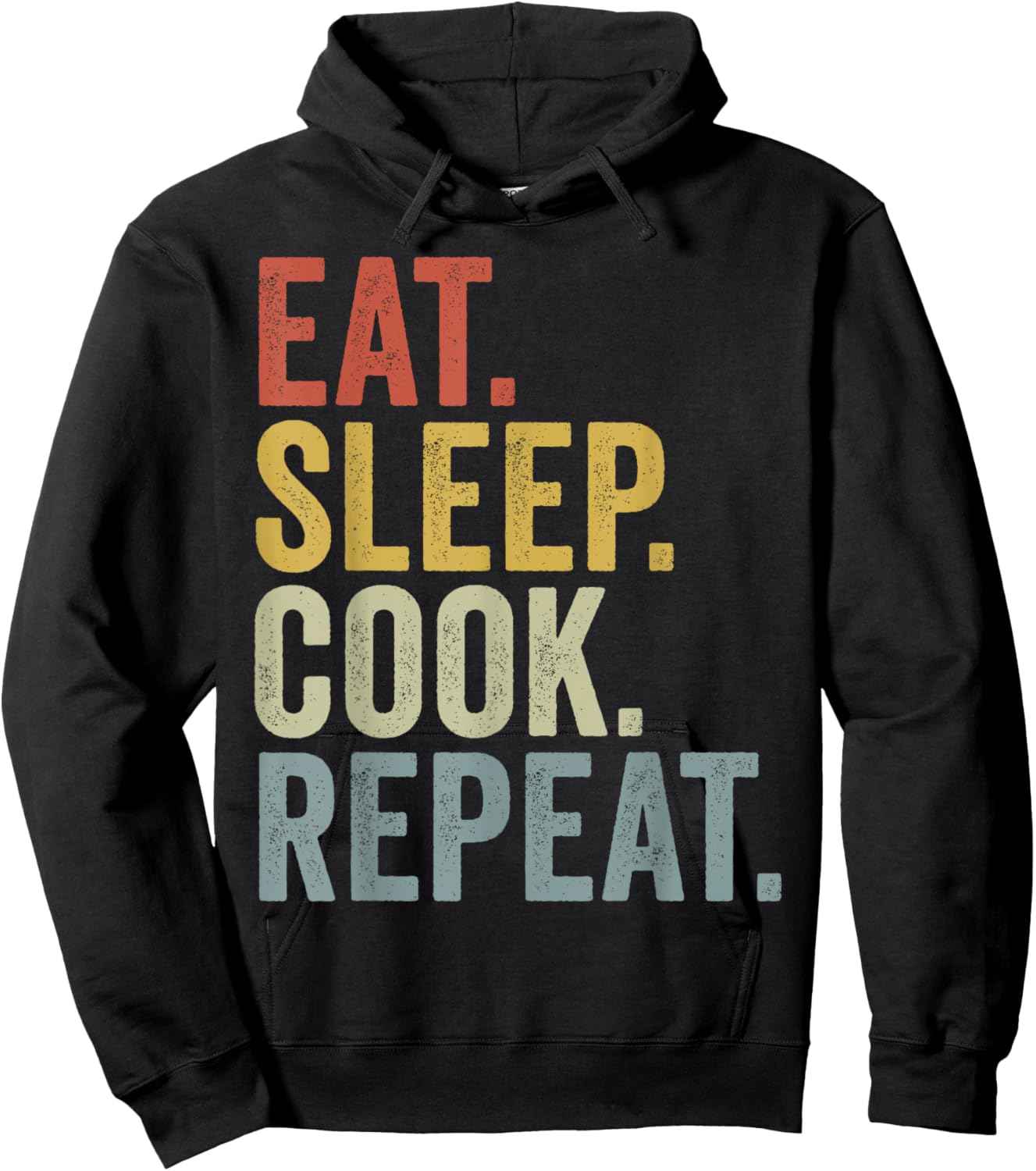 Eat Sleep Cook Repeat Funny Cooking Hoodie - Hoodie | Black