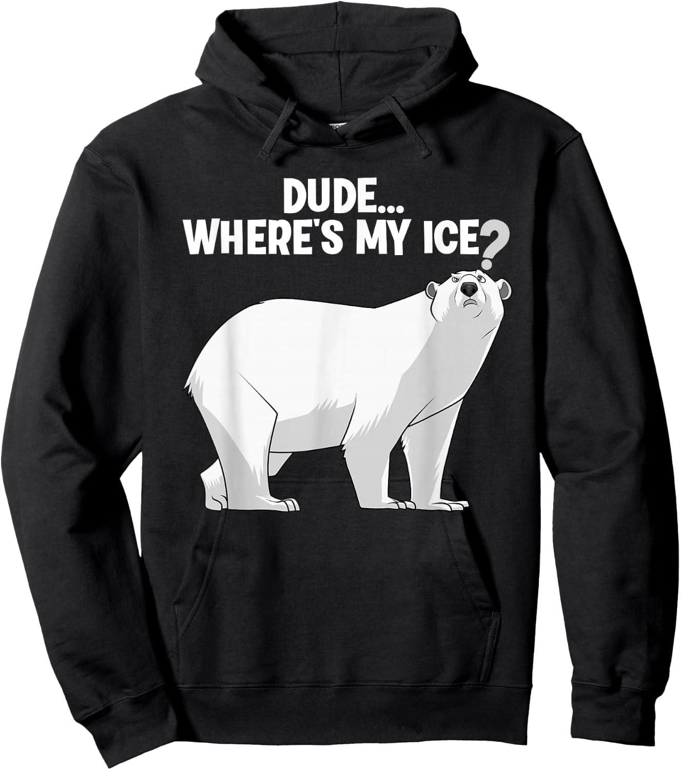 Best Polar Bear Design Boys Kids Polar Bear Lover Hoodie - Hoodie | Black