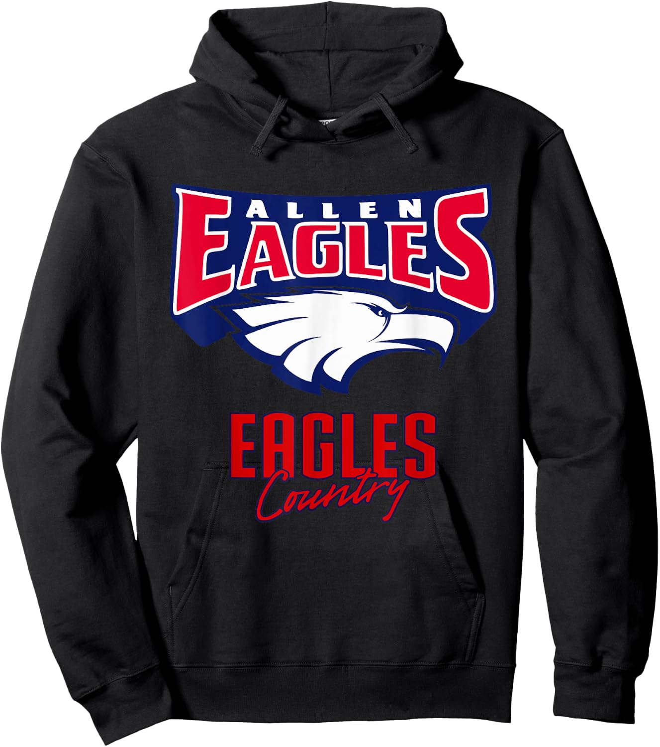 Allen Eagles Logo Country HS Hoodie - Hoodie | Black