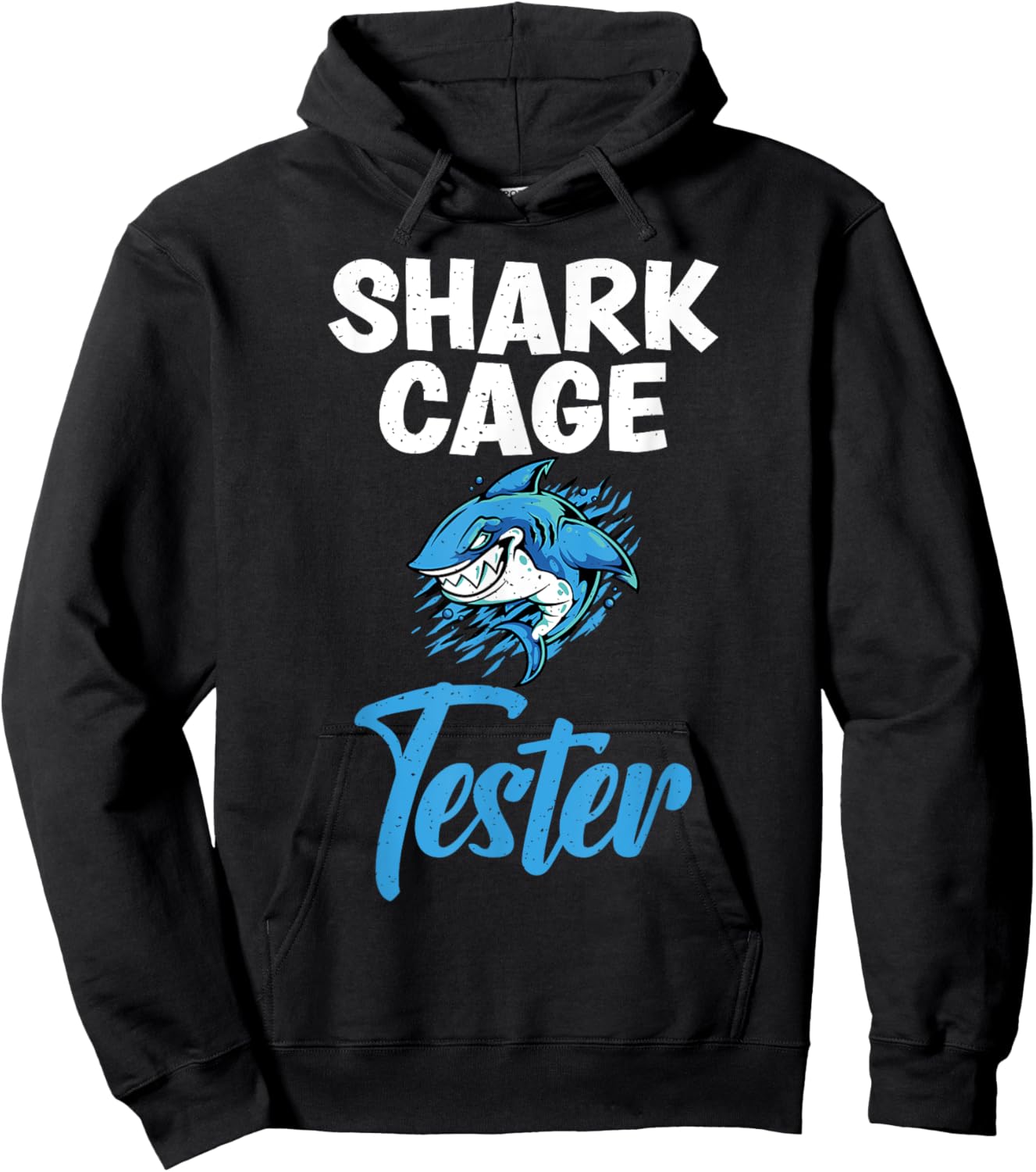 Shark Cage Tester funny Amputee Hoodie - Hoodie | Black