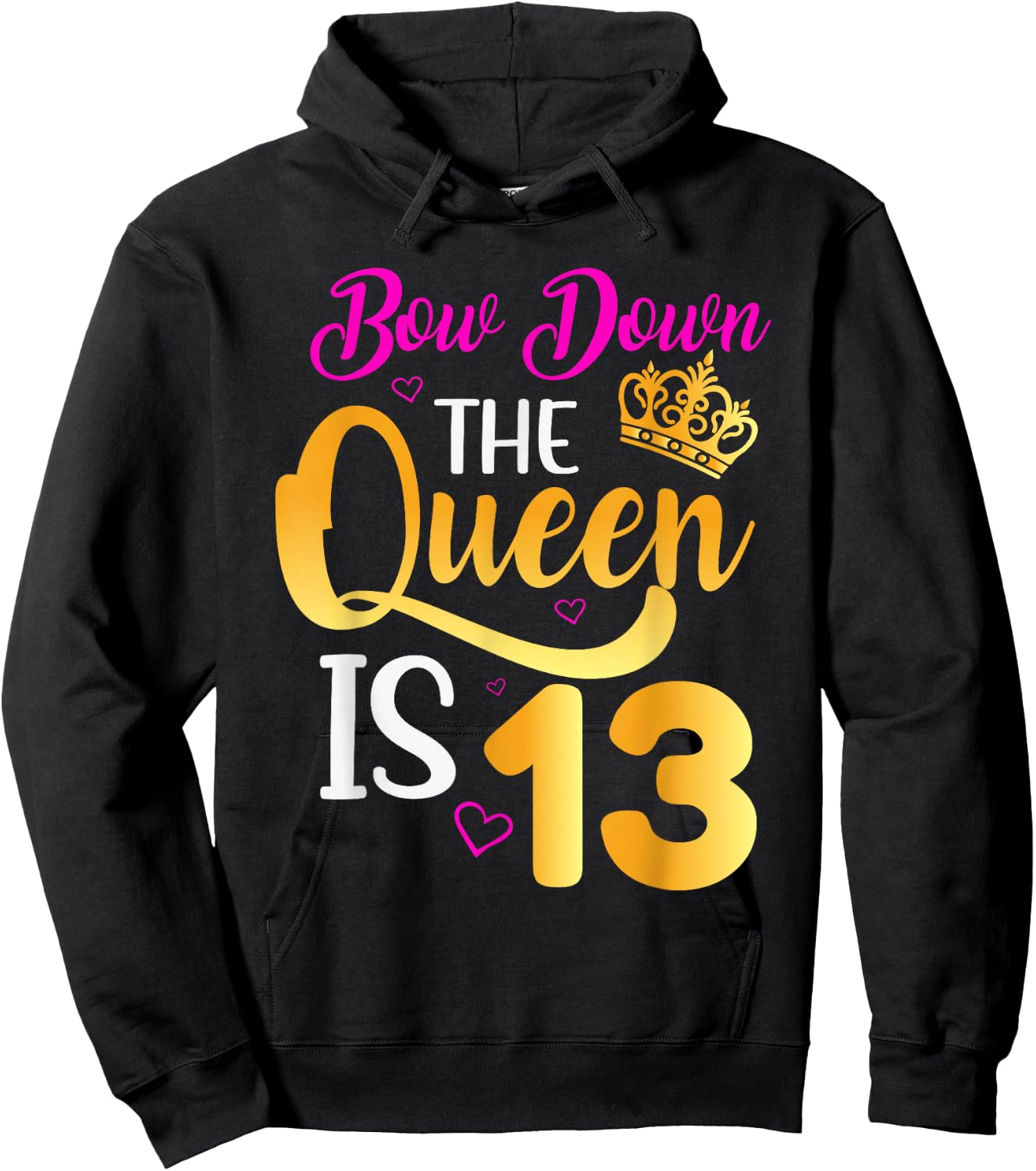 13th Birthday Girls 13 Years Official Teenager Birthday Hoodie - Hoodie | Black
