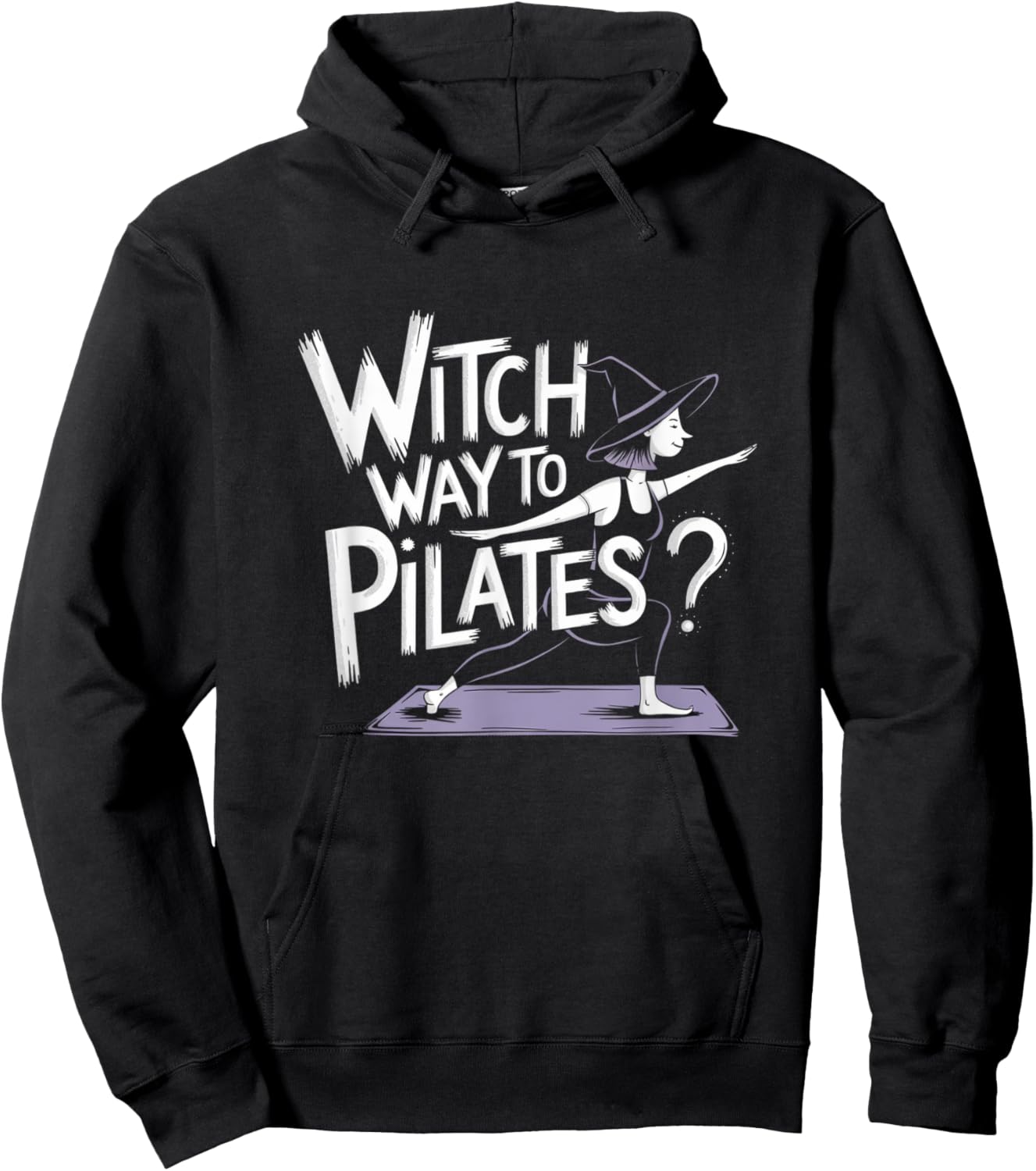 Witch Way to Pilates Funny Halloween Pilates Yoga Reformer Hoodie - Hoodie | Black