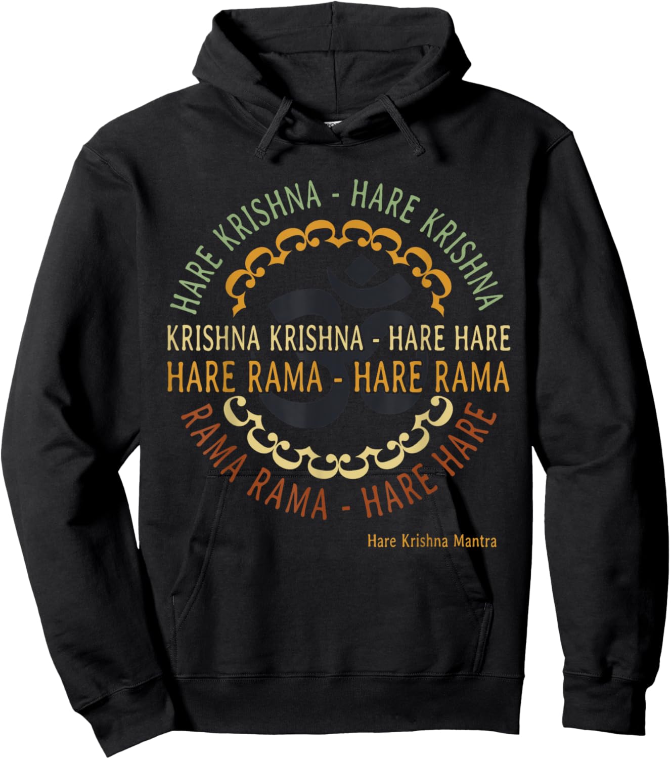 Hare Krishna Shirt Spiritual Hare Krishna Mantra Hoodie - Hoodie | Black