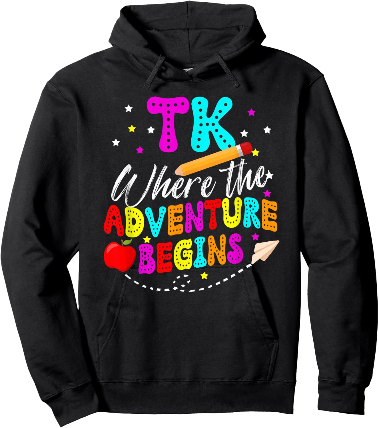 TK Funny TK Teacher Transitional Kindergarten Student Hoodie - Hoodie | Black