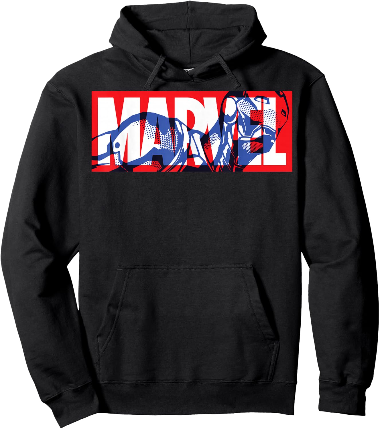 Marvel Classic Logo Iron Man Fill Hoodie - Hoodie | Black