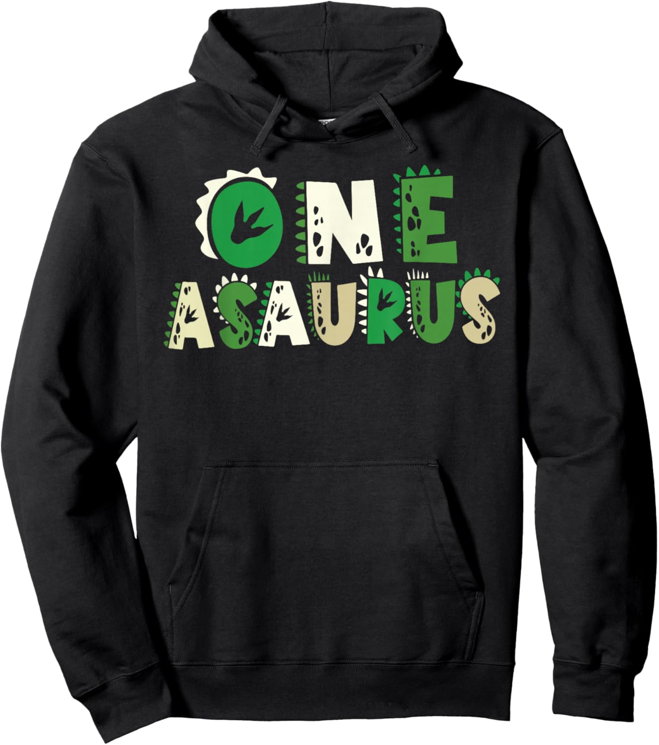 1st Birthday Dinosaur Oneasaurus Cute First Birthday Kids Hoodie - Hoodie | Black