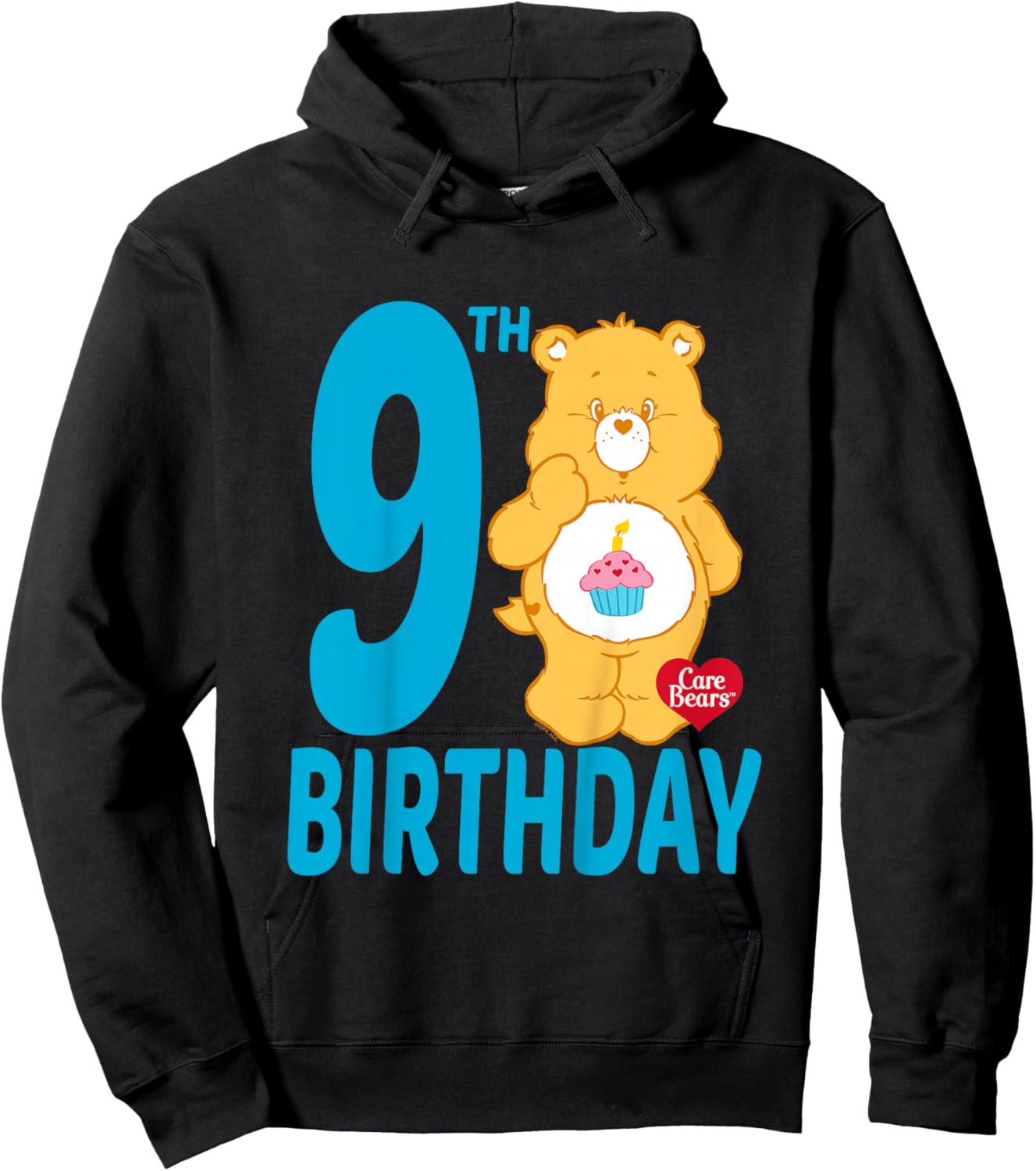 Care Bears Birthday Bear Celebrates A 9th Birthday Hoodie - Hoodie | Black