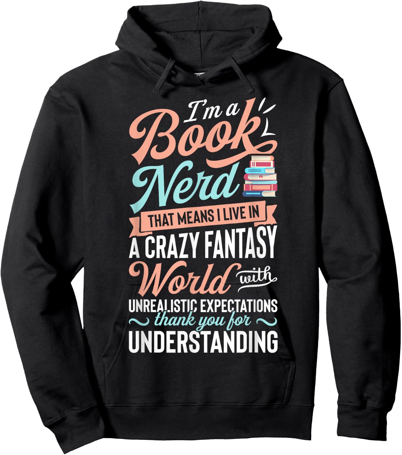I'm a Book Nerd T shirt Bookworm Reading Books Funny Gift Hoodie - Hoodie | Black