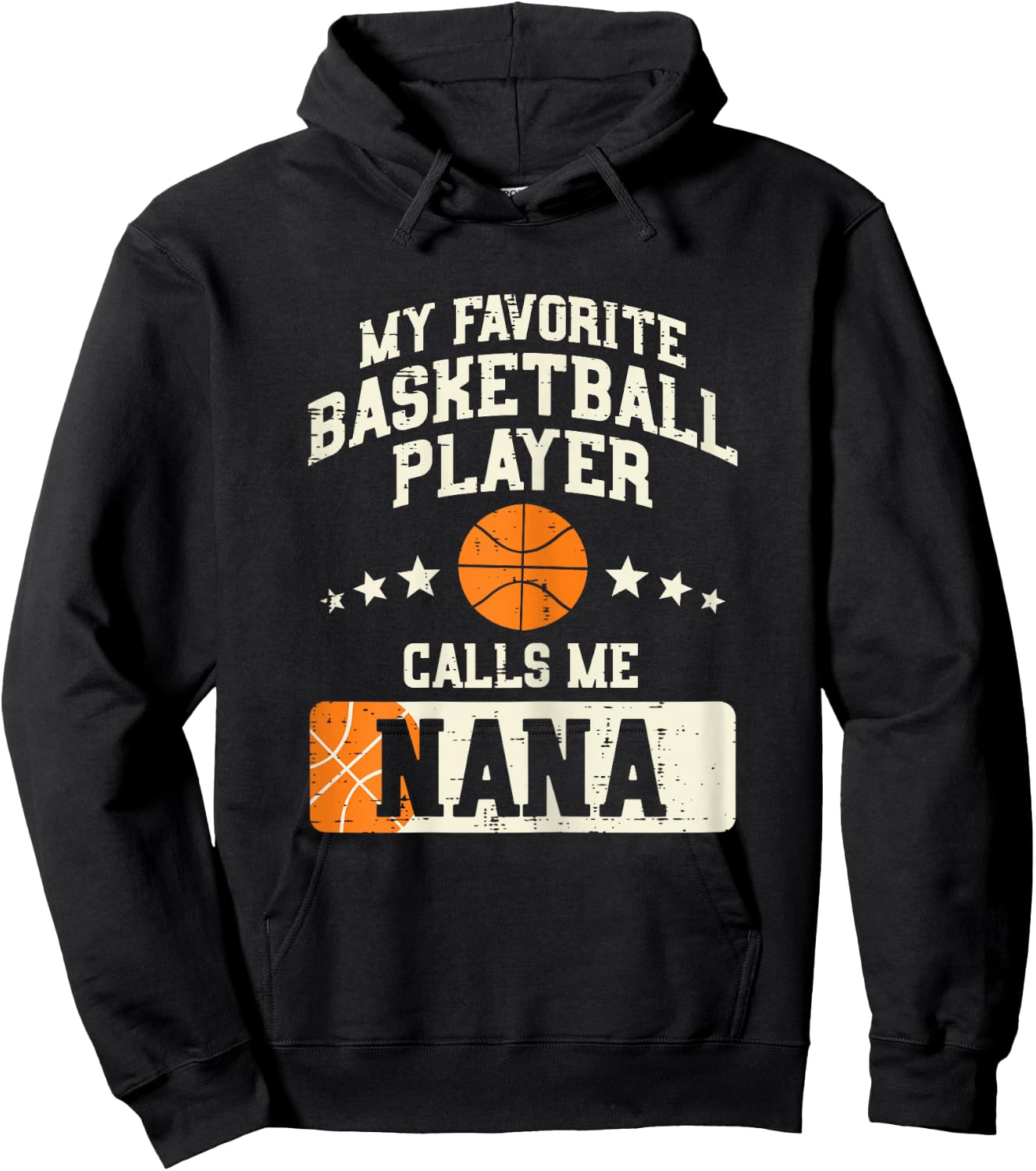 My Favorite Basketball Player Calls Me Nana Grandma Women Hoodie - Hoodie | Black