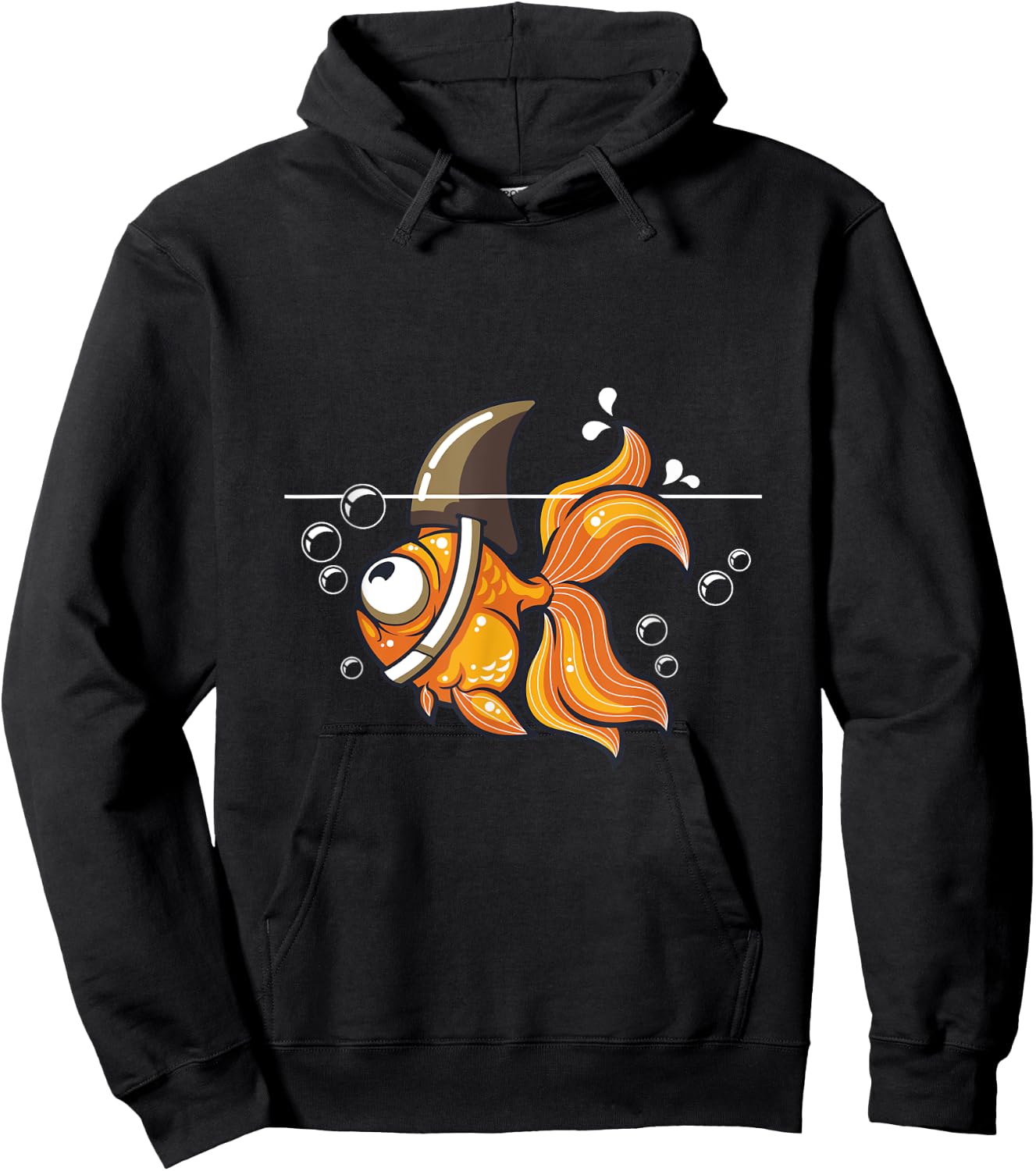 Goldfish Shark Graphic Fish Water Fisherman Gift Hoodie - Hoodie | Black