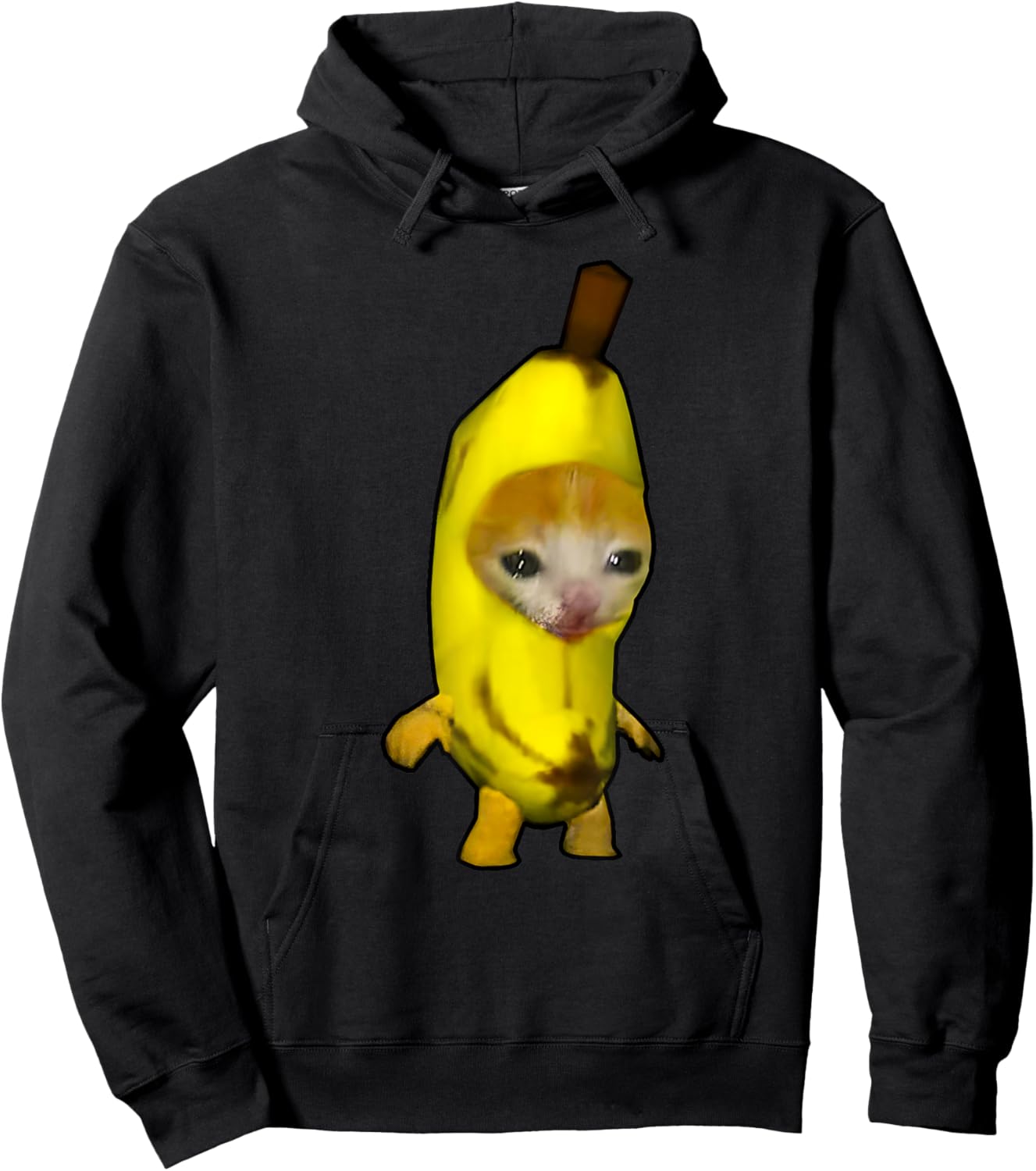 Cute Banana Cat Happy Bananacat Meme Kitty Cat Lovers Meme Hoodie - Hoodie | Black
