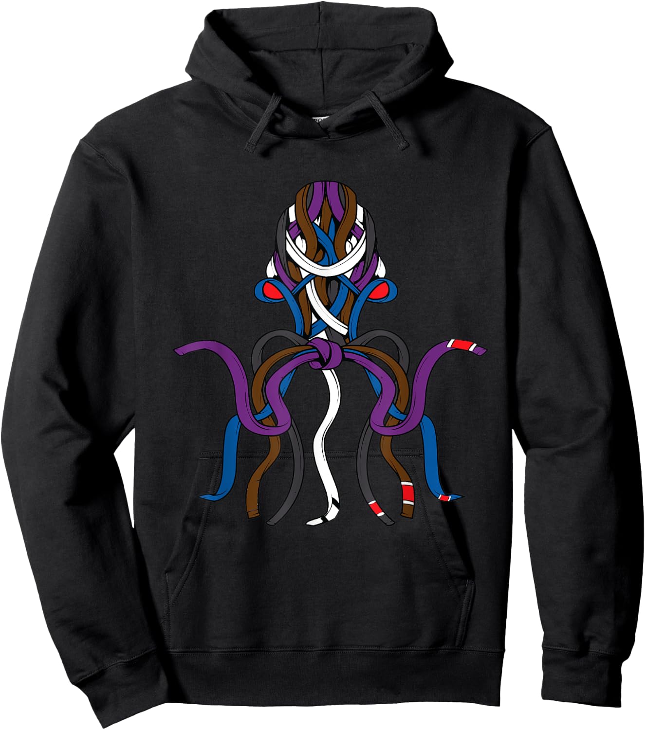 Cool Unique Jiu Jitsu Octopus Belts Brazil JiuJitsu Gift Hoodie - Hoodie | Black