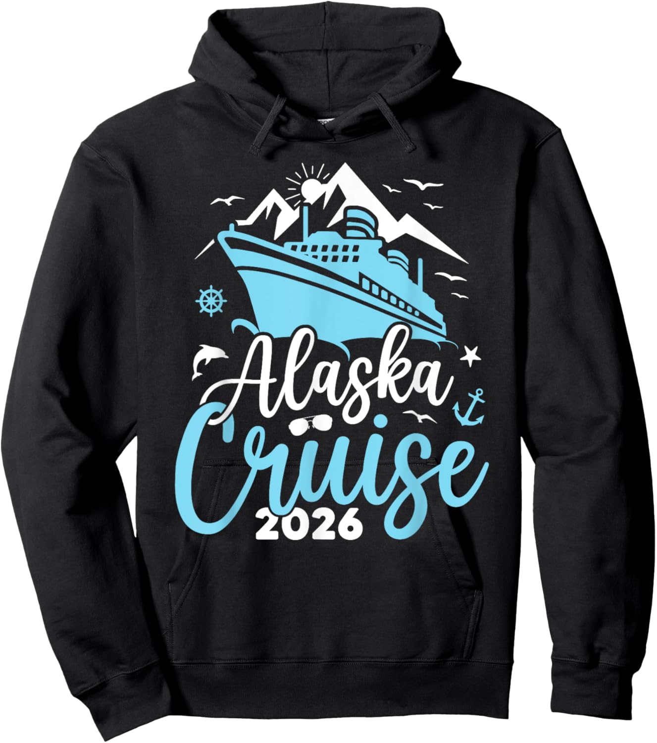 Alaska Cruise 2026 Family Summer Vacation Travel Matching Hoodie - Hoodie | Black