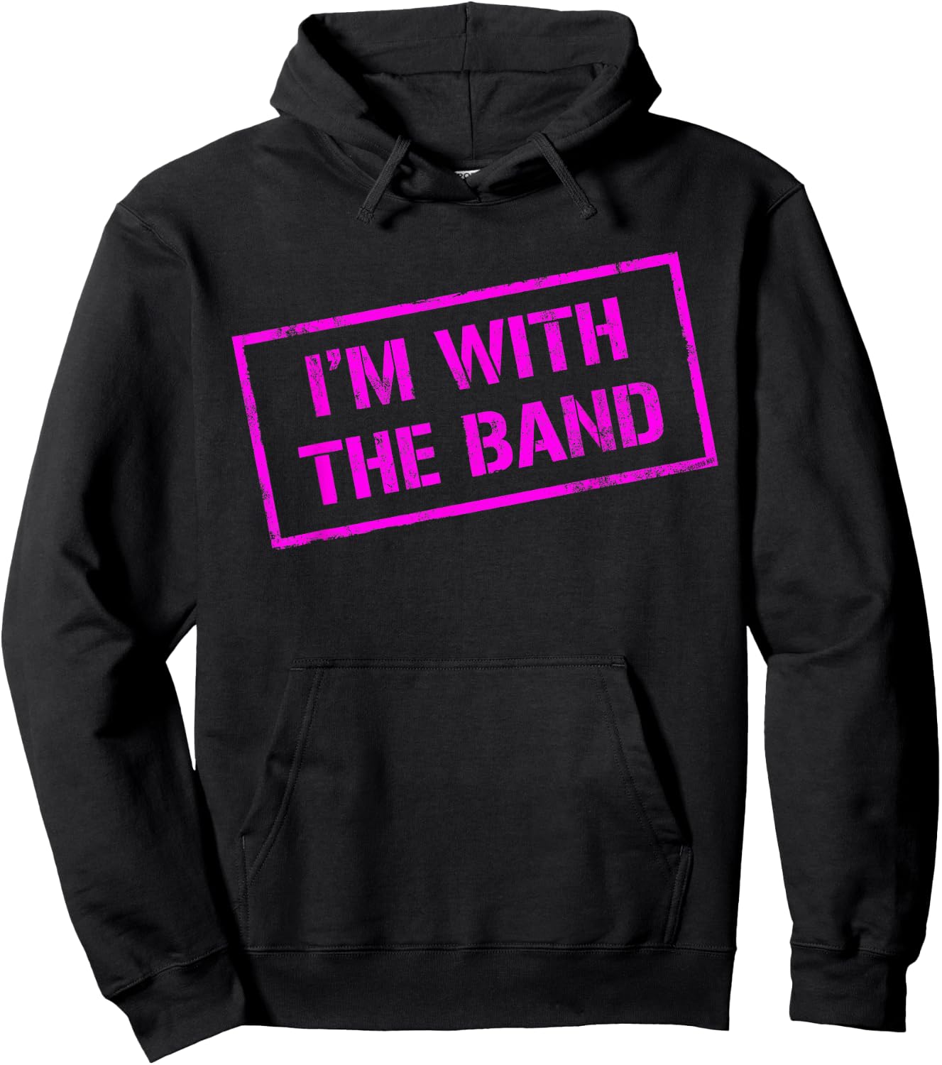 I'M WITH THE BAND - Rock Concert - Music Band - Pink Design Hoodie - Hoodie | Black