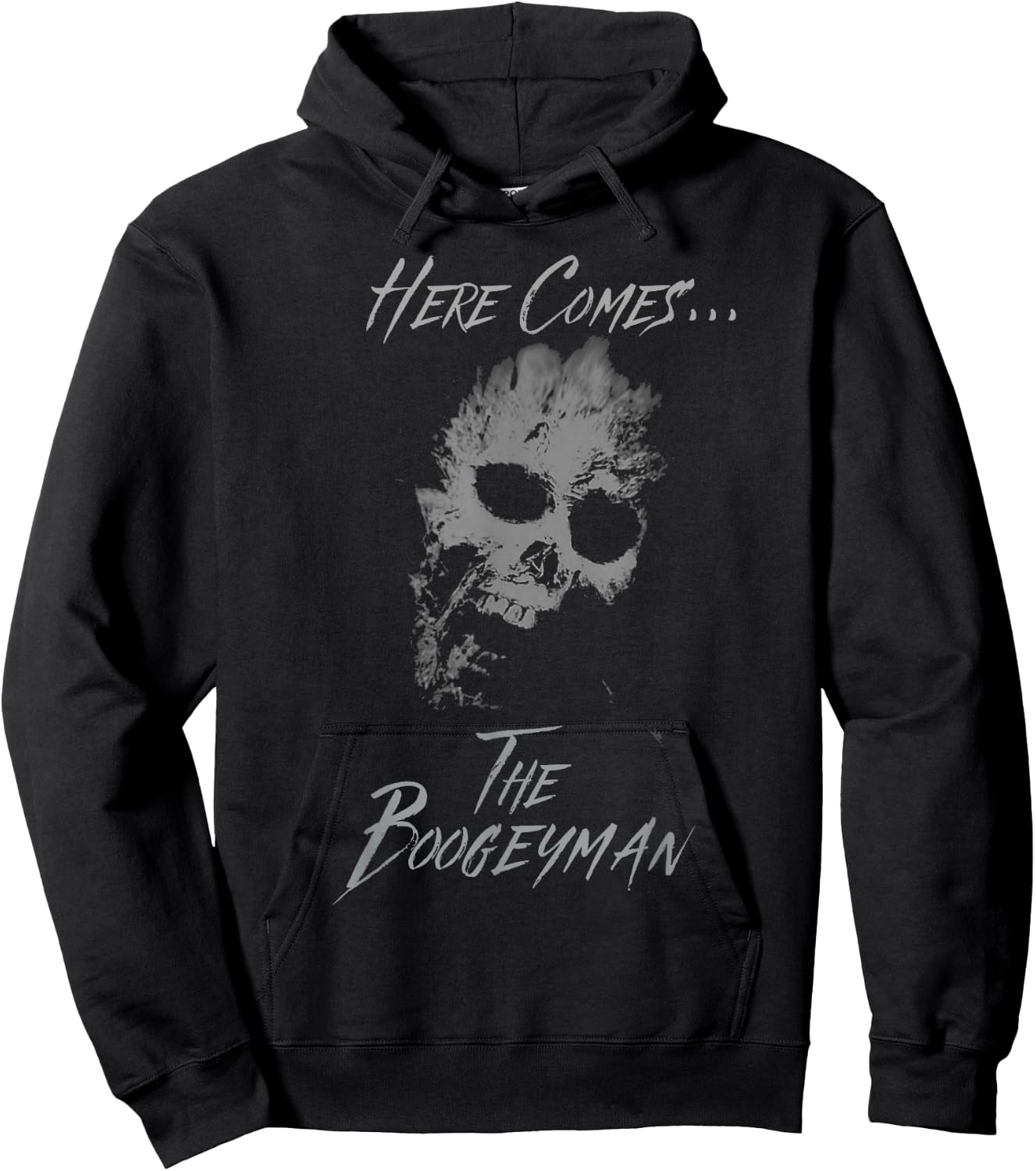 Vintage Scary Halloween Ghost Skull Boogeyman Costume Hoodie - Hoodie | Black