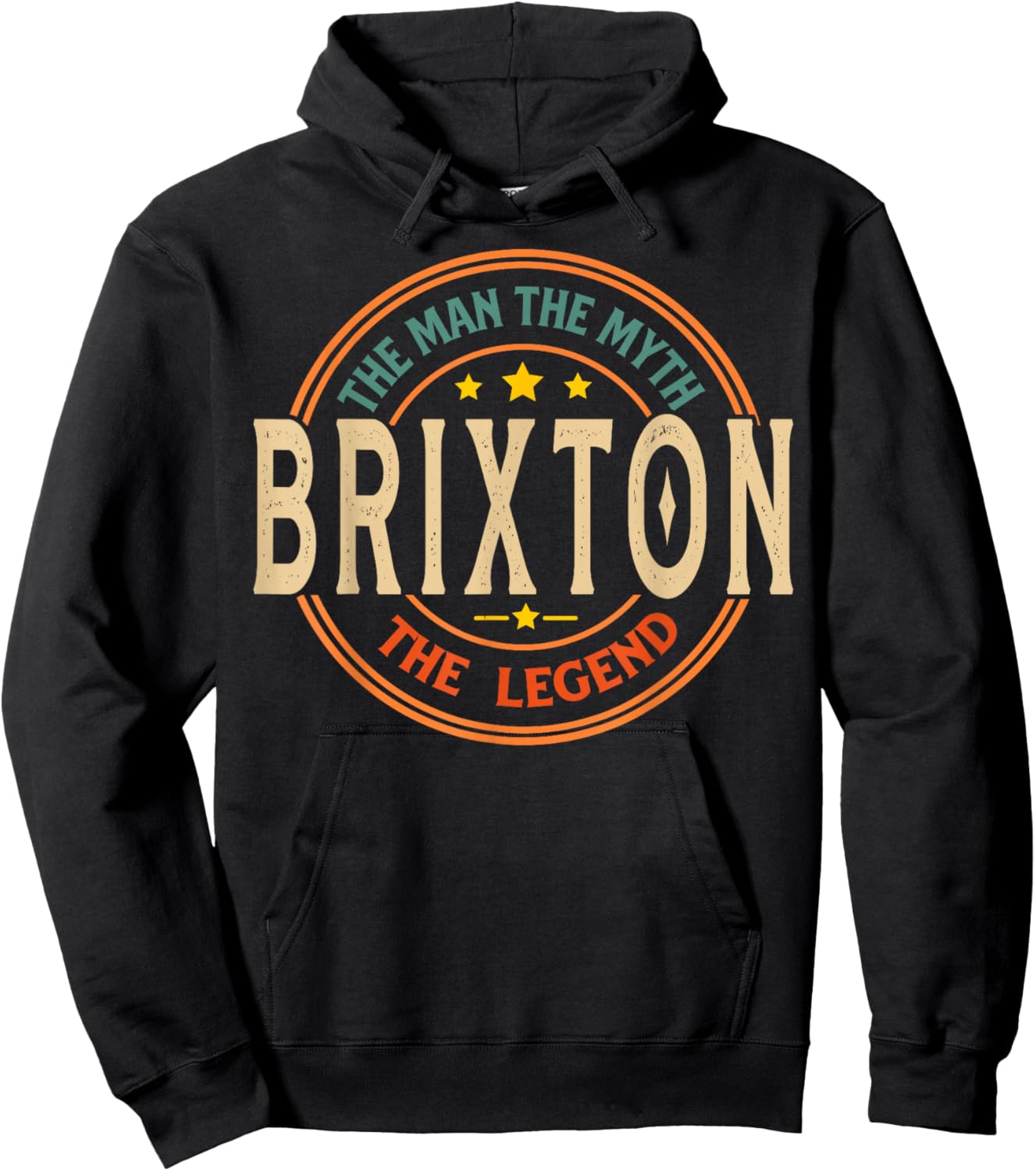 BRIXTON The Man The Myth The Legend Vintage Personalized Hoodie - Hoodie | Black