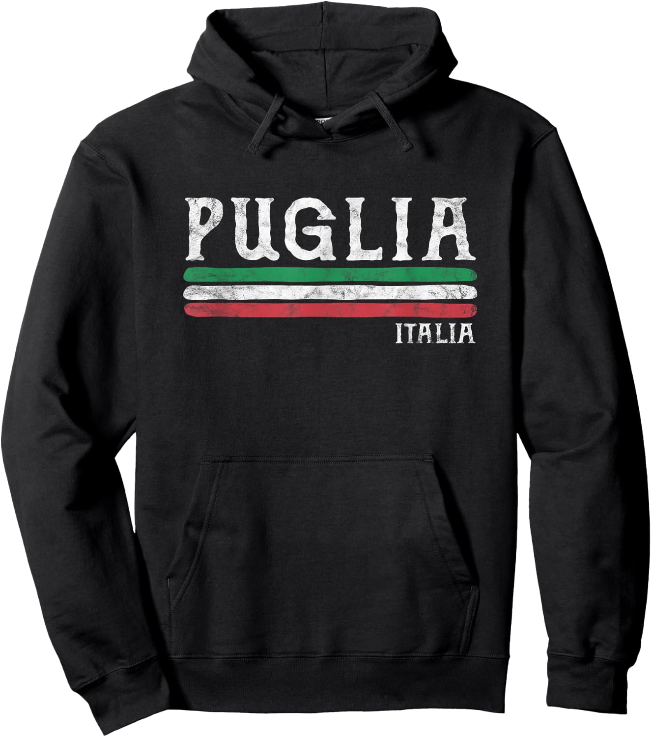 Puglia Italy Italian Flag Souvenirs Gift Hoodie - Hoodie | Black