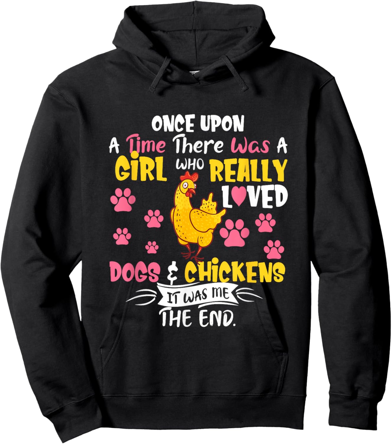 Funny Chicken Dog Lover Girls Farmer Hoodie - Hoodie | Black