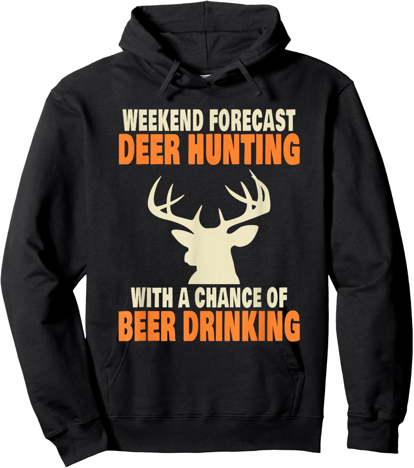 Funny Deer Hunting Hoodie - Hoodie | Black