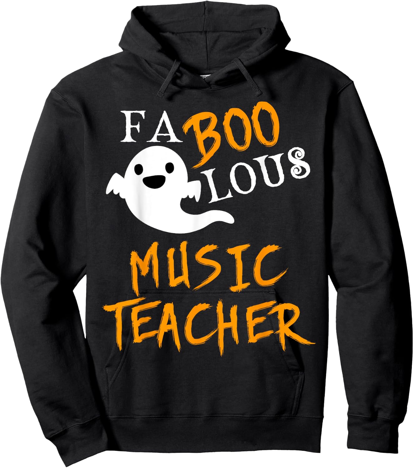Faboolous Music Teacher Ghost Halloween Funny Hoodie - Hoodie | Black