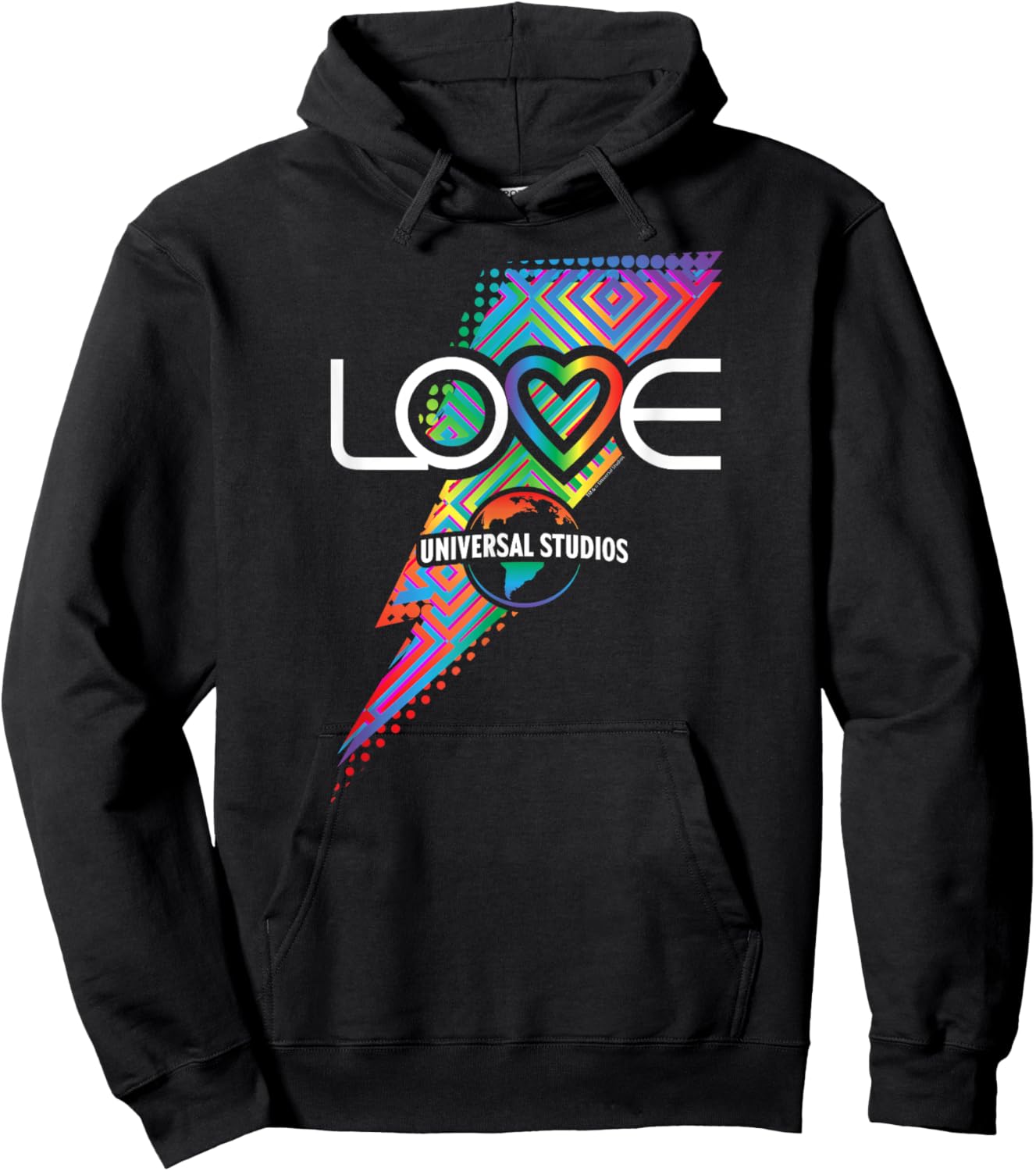 Universal Parks Love Universal Rainbow Bolt Hoodie - Hoodie | Black