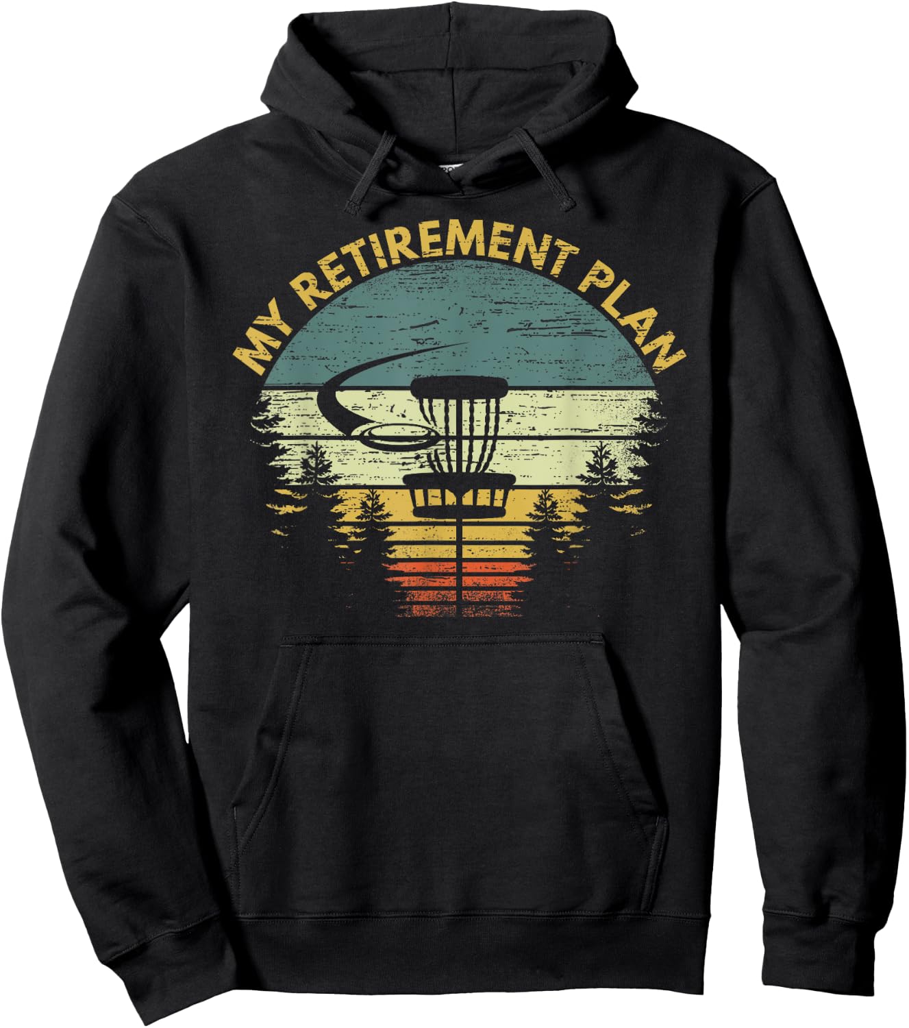 My Retirement Plan Funny Disc Golf Gag Senior Men Gift Hoodie - Hoodie | Black