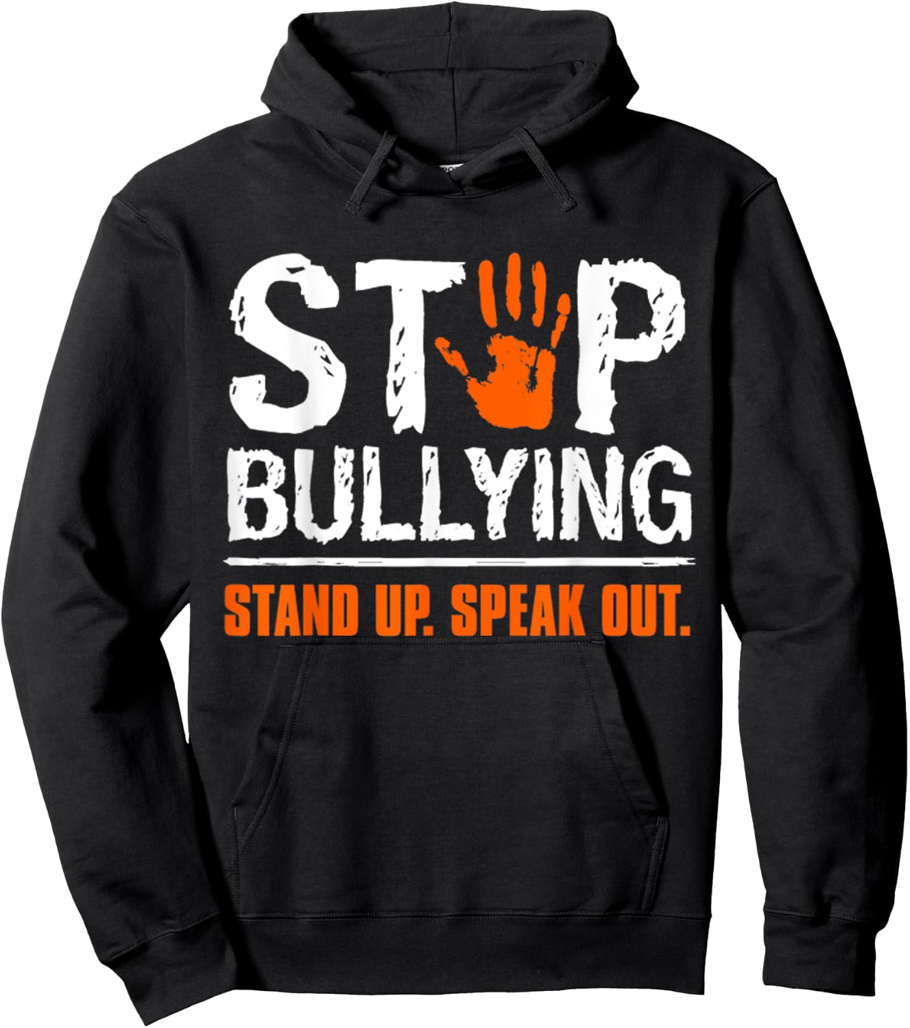 Stop Bullying Orange Stand Up Speak Out Unity Day Hoodie - Hoodie | Black