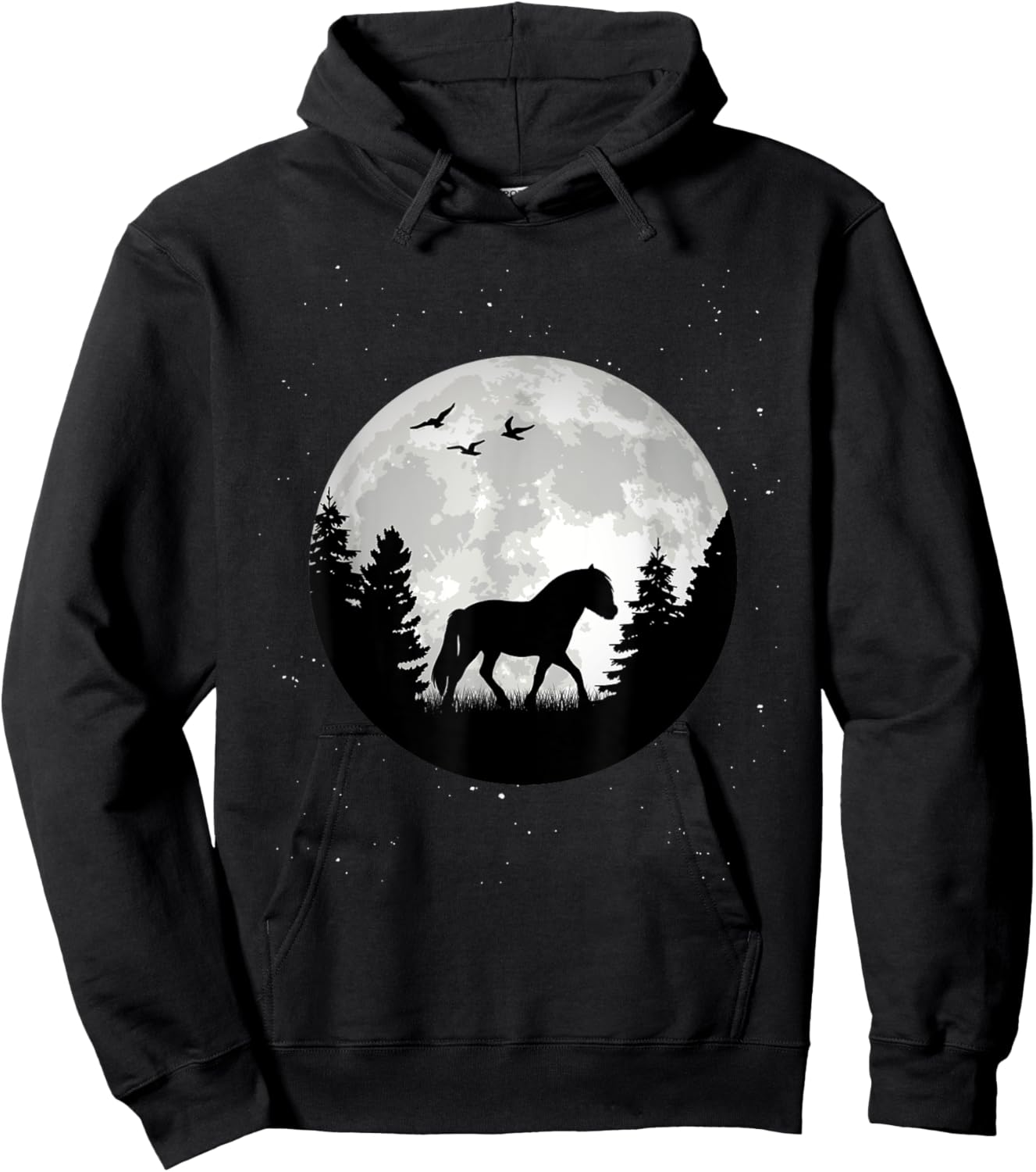 Fjord Horse Moon Fjordi Hoodie - Hoodie | Black
