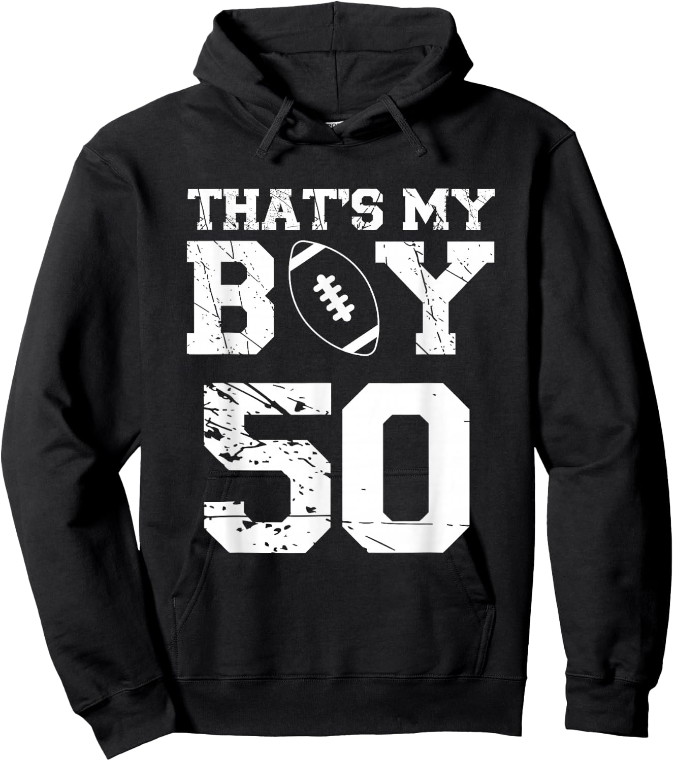 Das ist mein Junge Football Number 50 Hoodie - Hoodie | Black