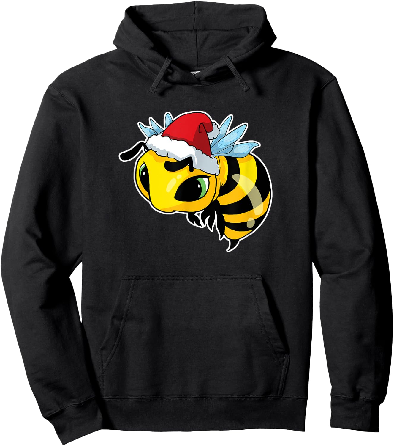 Christmas Bee Santa Clause Hornet Lover Beekeeper Hoodie - Hoodie | Black