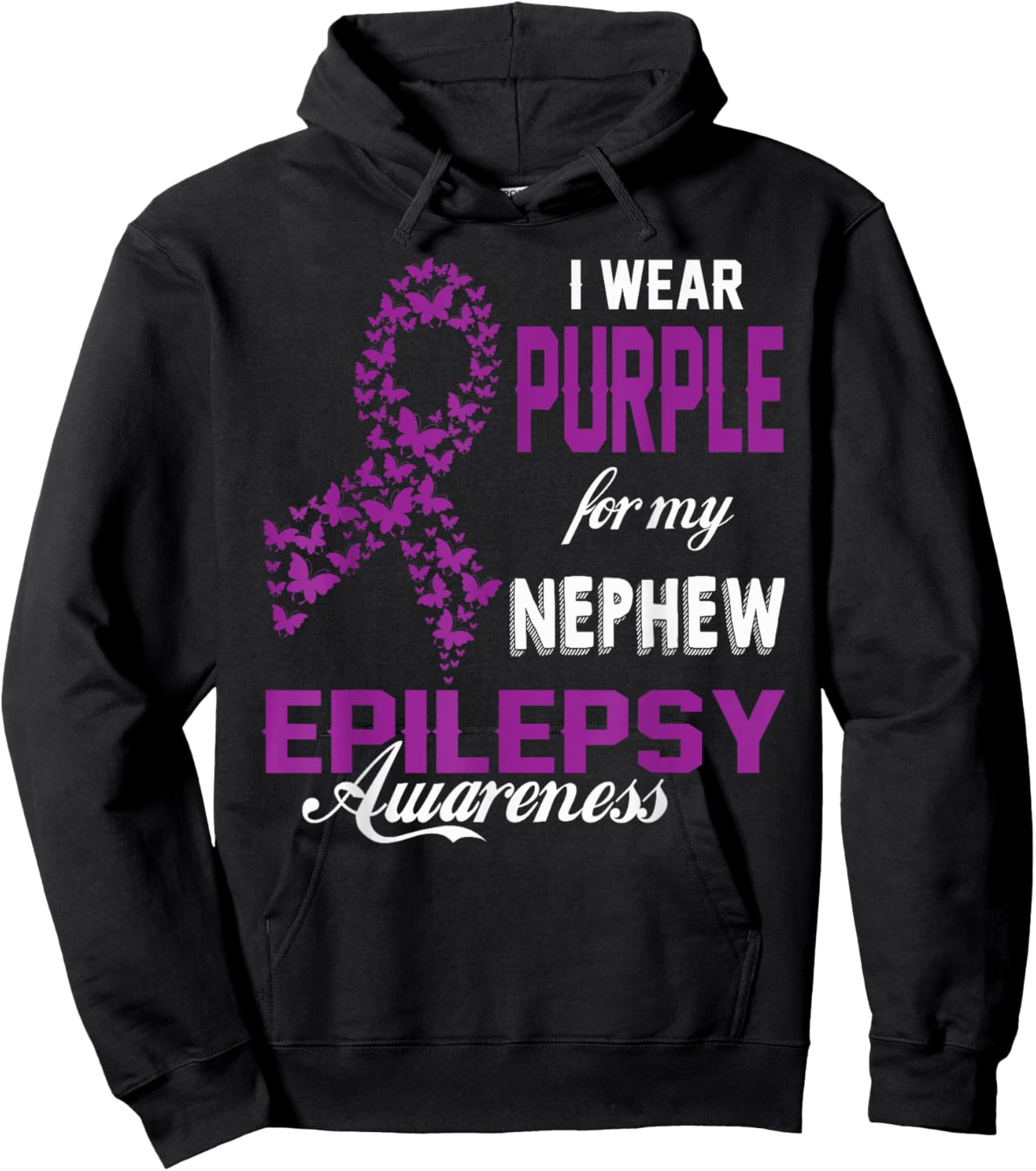 Epilepsy Awareness I Wear Purple For My Nephew Family Hoodie - Hoodie | Black