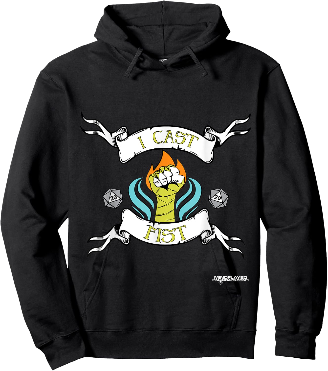 TTRPG Monk Class I Cast Fist Hoodie - Hoodie | Black