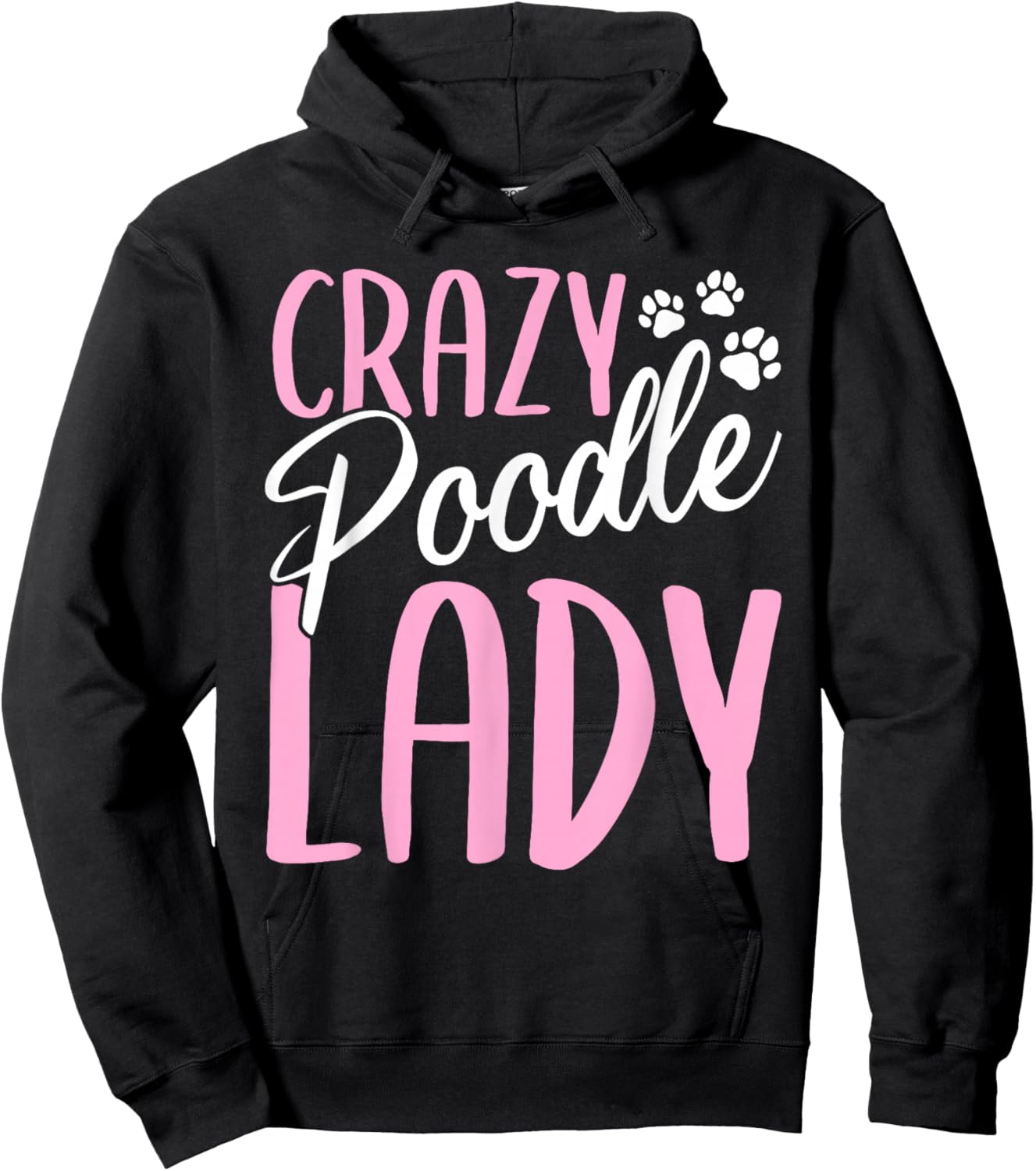 Poodle Skirt Mama Crazy Poodle Lady Hoodie - Hoodie | Black