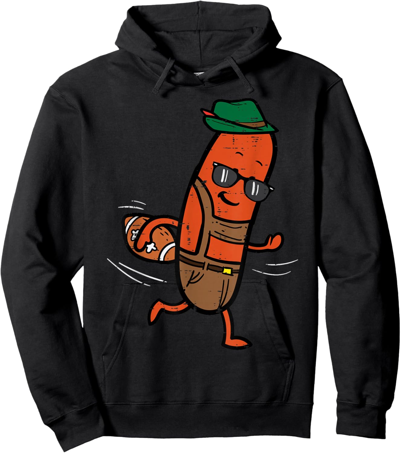 Sausage Football Bavarian Octoberfest German Oktoberfest Hoodie - Hoodie | Black