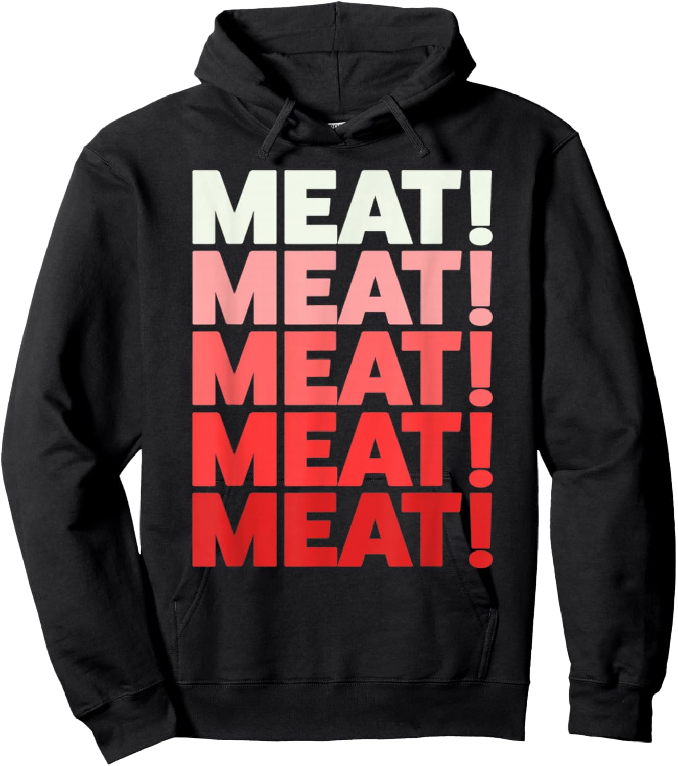 Funny Meat Raffle Shirt - Black Adults - Small - Short Sleeve - - Cotton Blend - Modern Retro Animal Print - Spring - 1 Count - No Pockets - Lace Embellishment Hoodie - Hoodie | Black