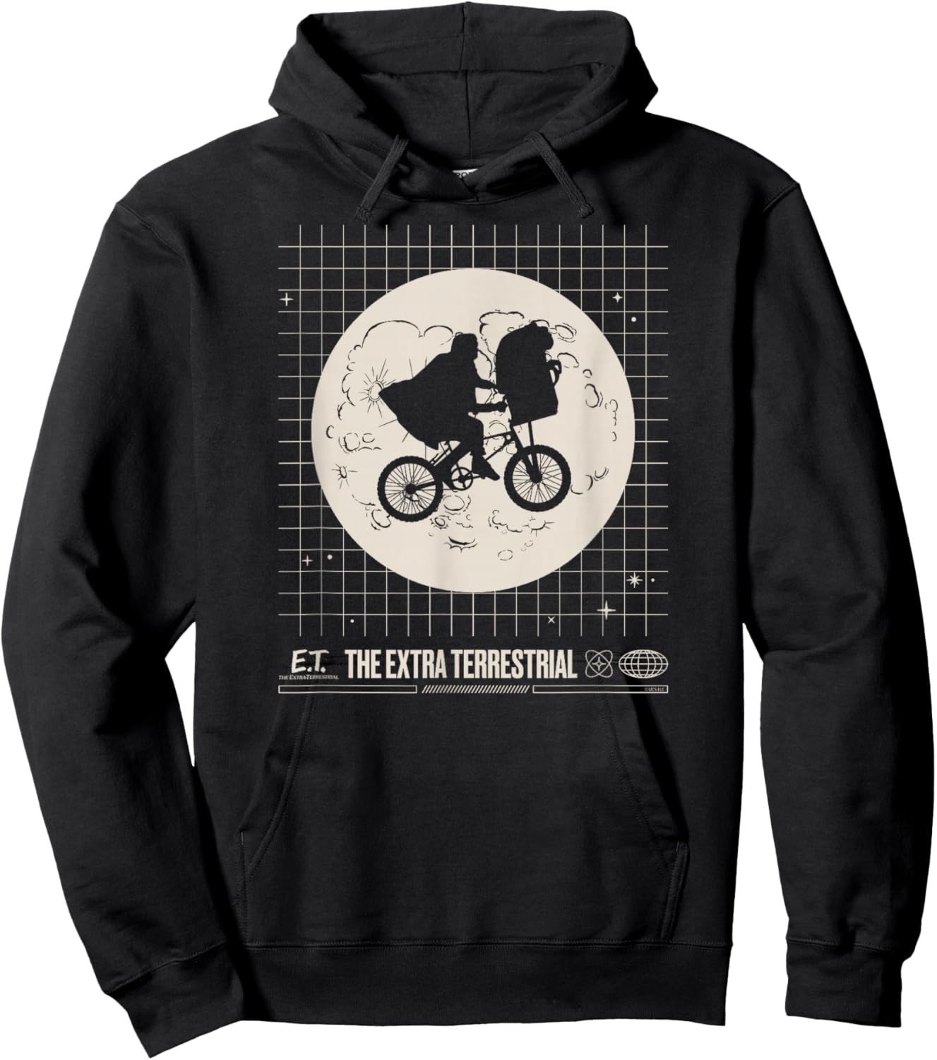 E.T. the Extra-Terrestrial Moon Retro Hoodie - Hoodie | Black
