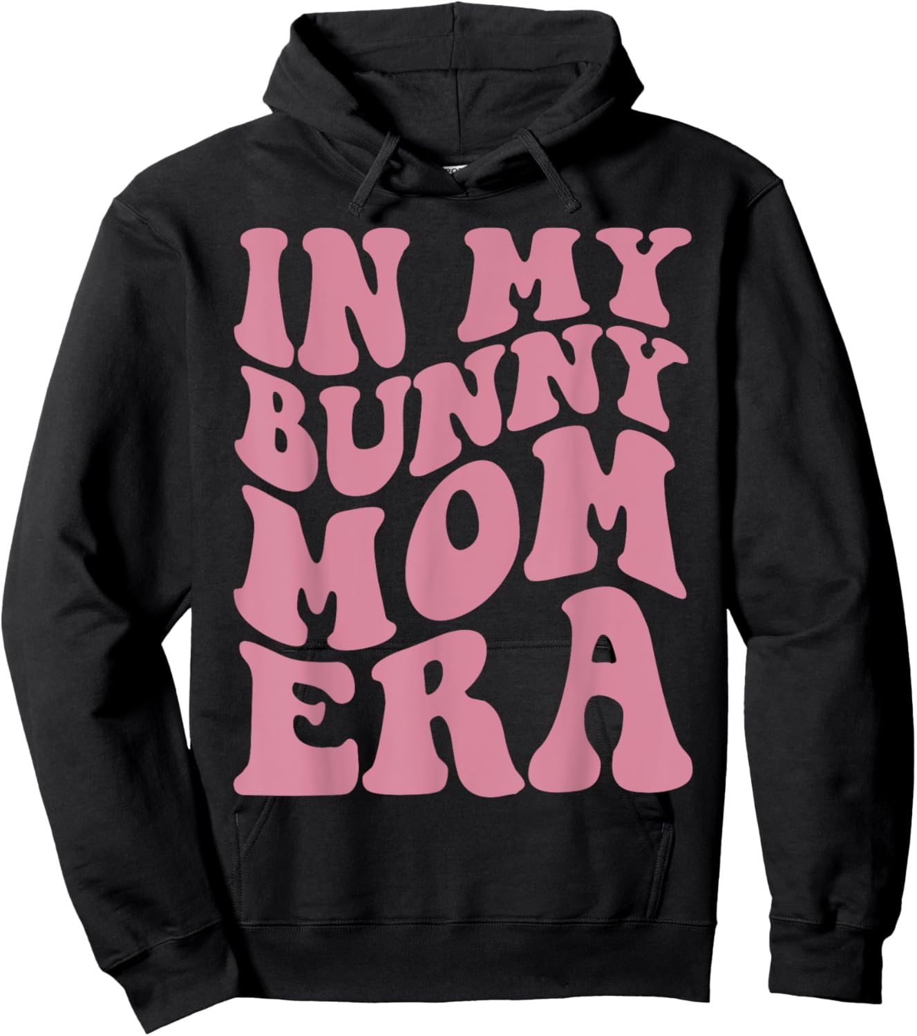 In My Bunny Mom Era Mama Mommy Retro Easter Day Hoodie - Hoodie | Black