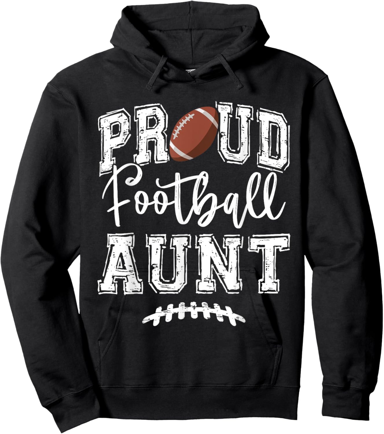 Proud Football Aunt Auntie Funny College That's My Nephew Hoodie - Hoodie | Black