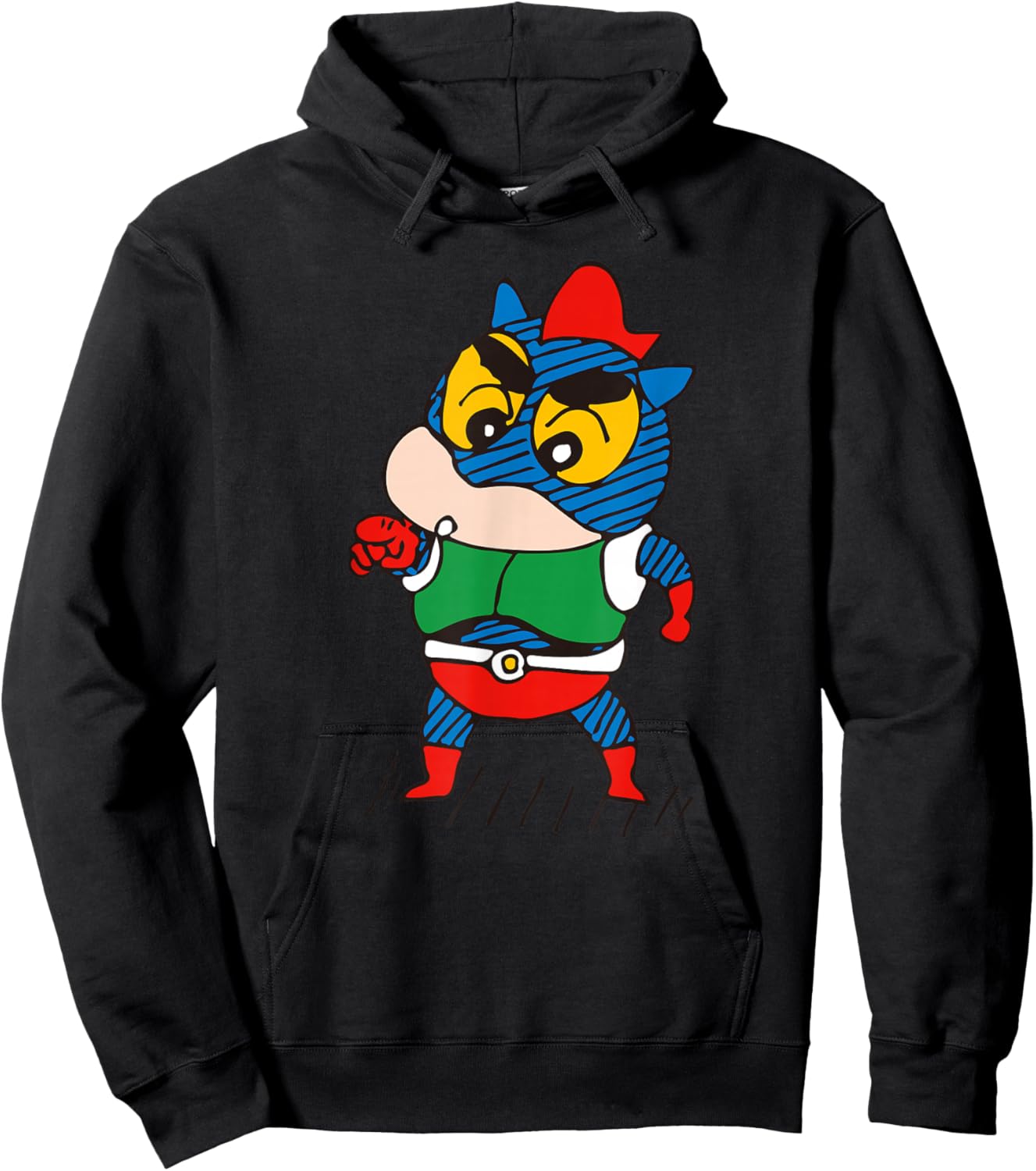 【manga】Crayon Shin-chan Transform into an Action kamen! Hoodie - Hoodie | Black